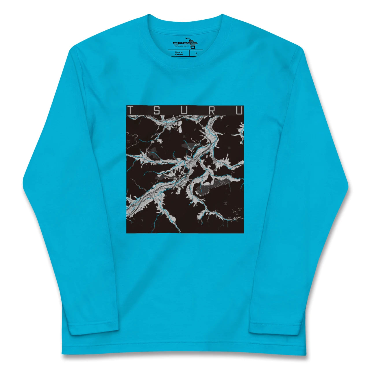 【都留(山梨県)】地図柄ロングスリーブTシャツ