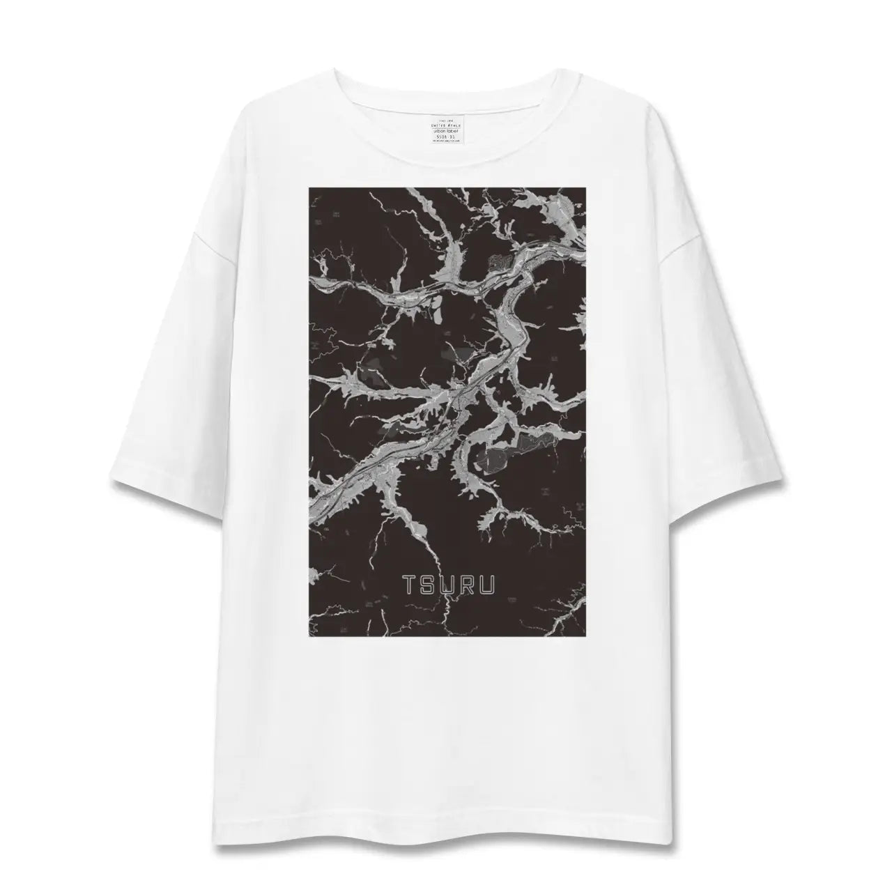 【都留(山梨県)】地図柄ビッグシルエットTシャツ