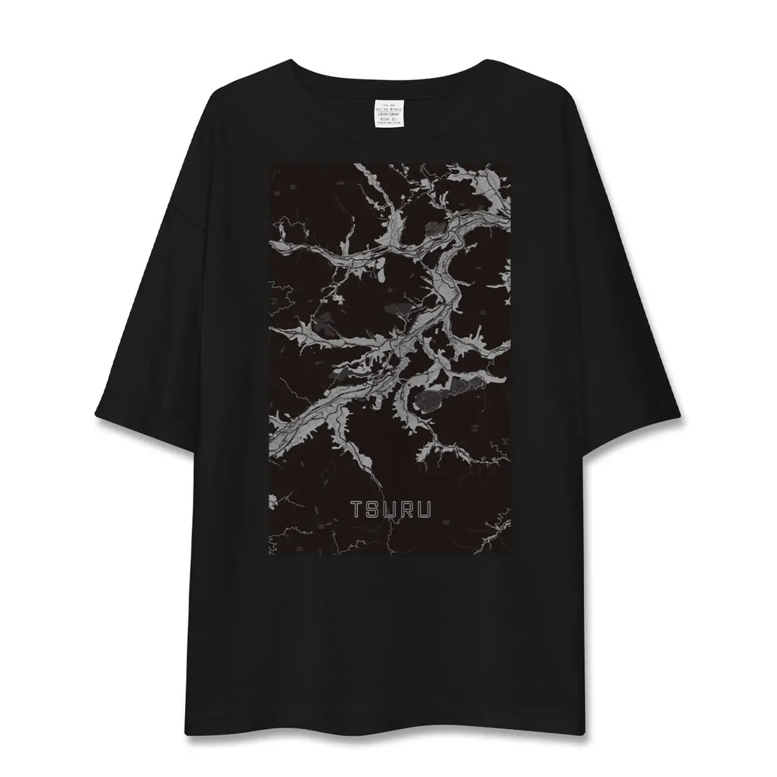 【都留(山梨県)】地図柄ビッグシルエットTシャツ