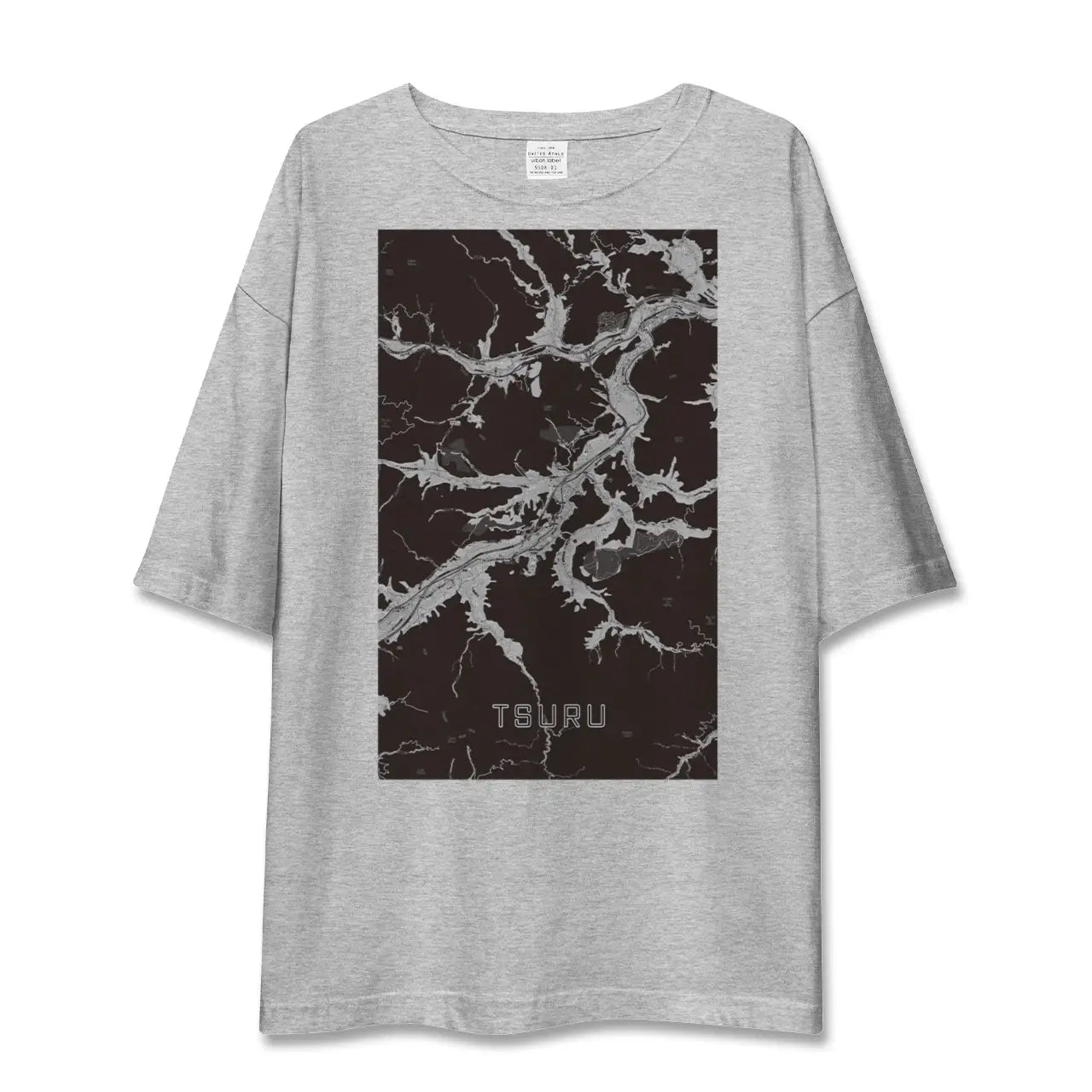 【都留(山梨県)】地図柄ビッグシルエットTシャツ