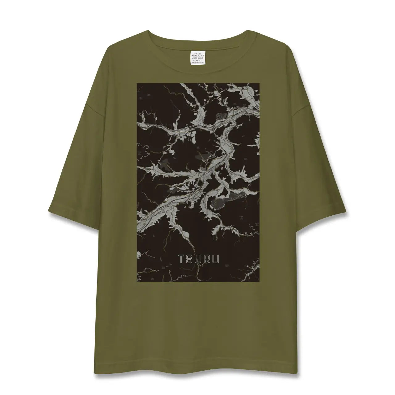 【都留(山梨県)】地図柄ビッグシルエットTシャツ