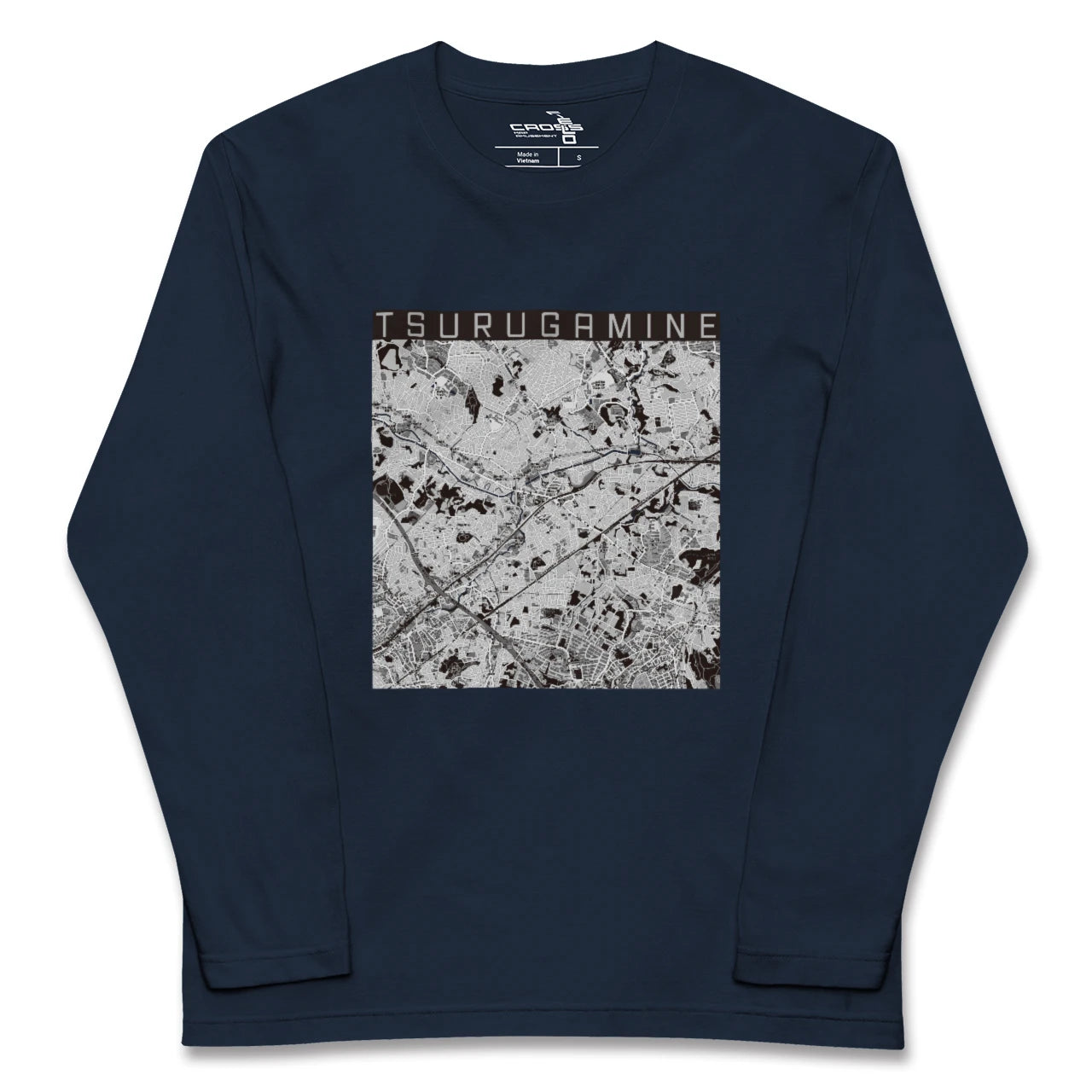 【鶴ヶ峰(神奈川県)】地図柄ロングスリーブTシャツ