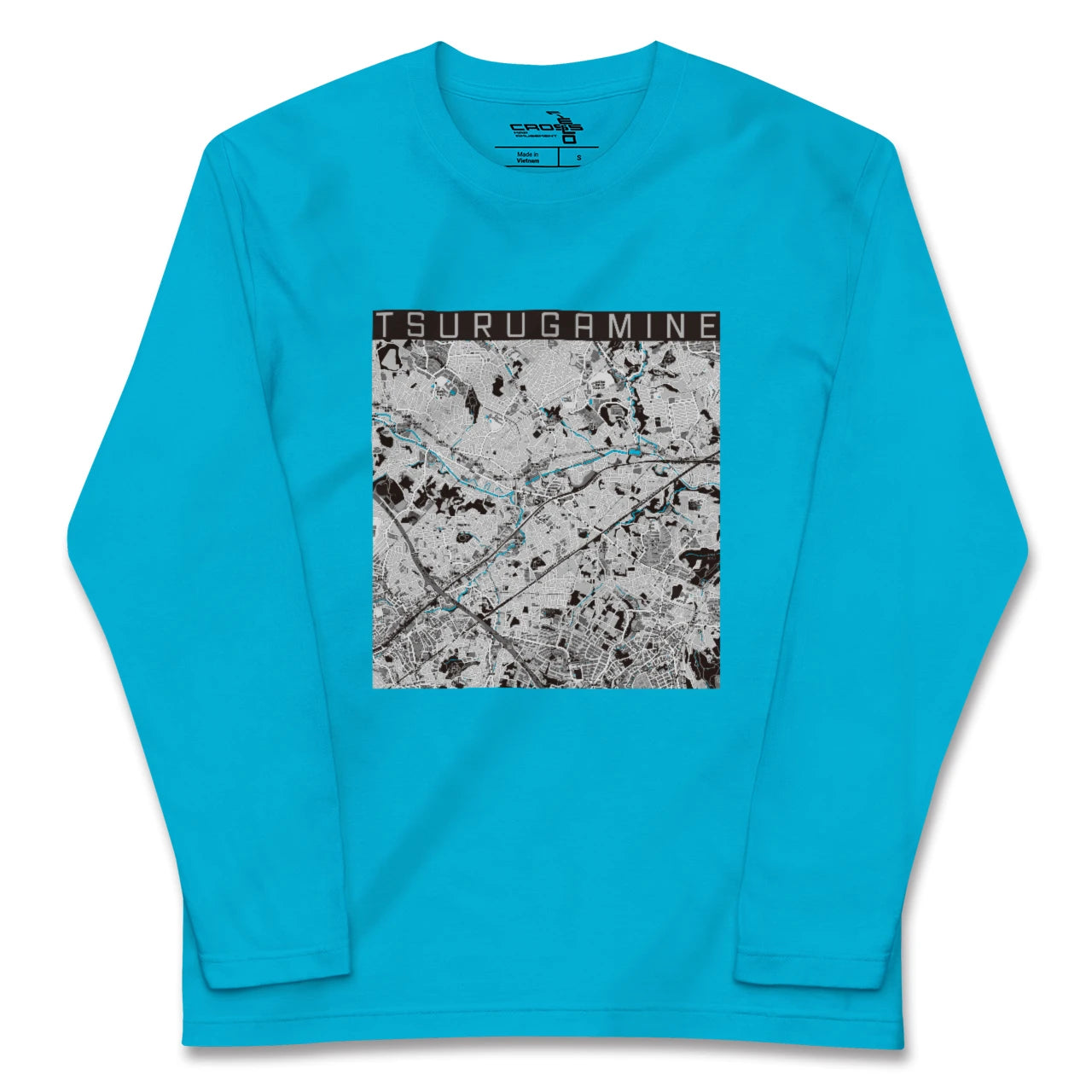 【鶴ヶ峰(神奈川県)】地図柄ロングスリーブTシャツ