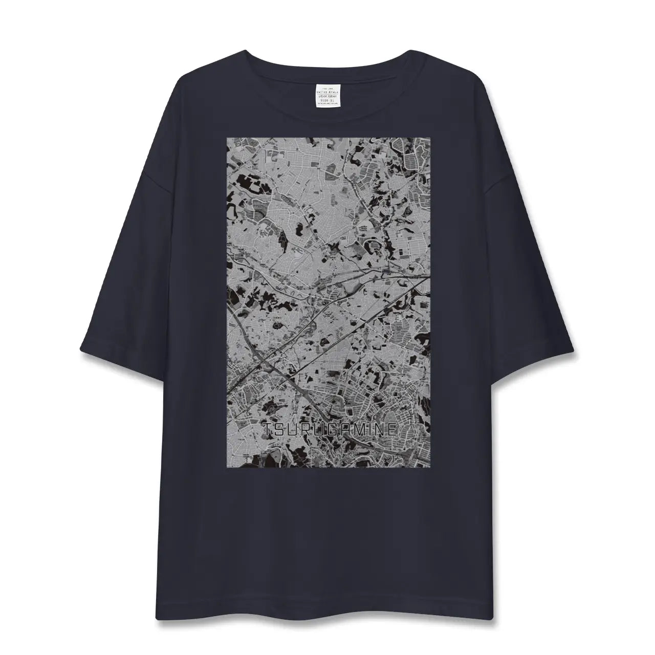 【鶴ヶ峰(神奈川県)】地図柄ビッグシルエットTシャツ