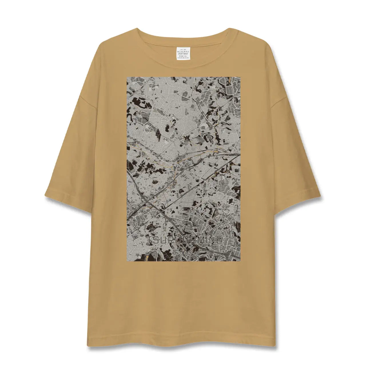 【鶴ヶ峰(神奈川県)】地図柄ビッグシルエットTシャツ