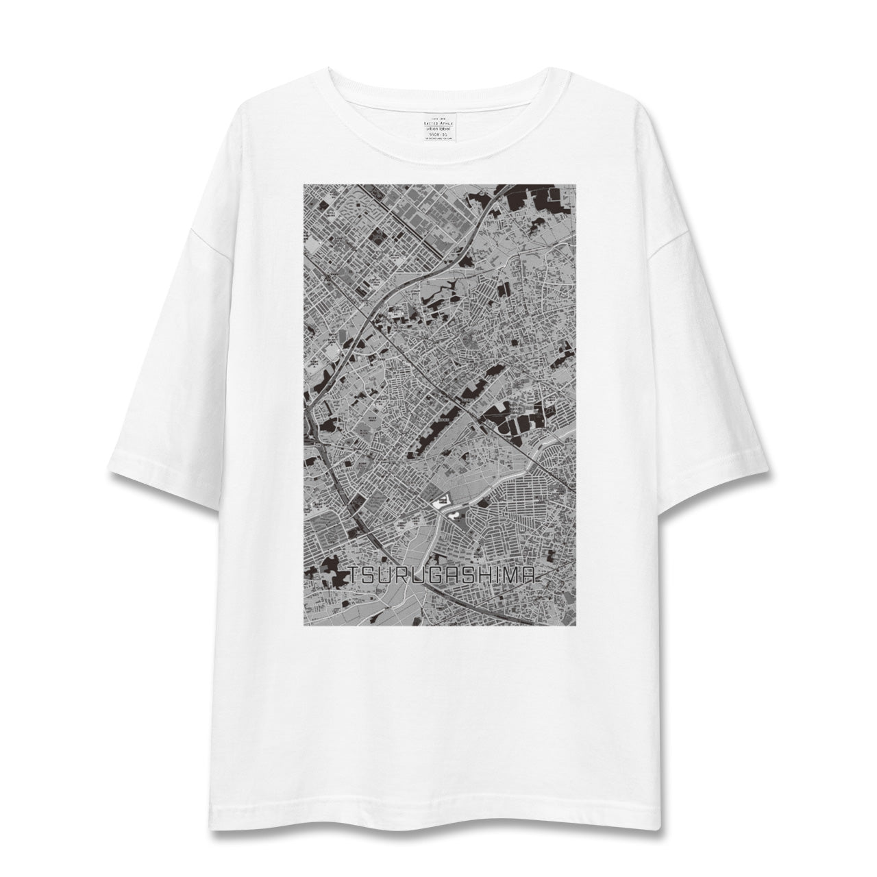 【鶴ヶ島(埼玉県)】地図柄ビッグシルエットTシャツ