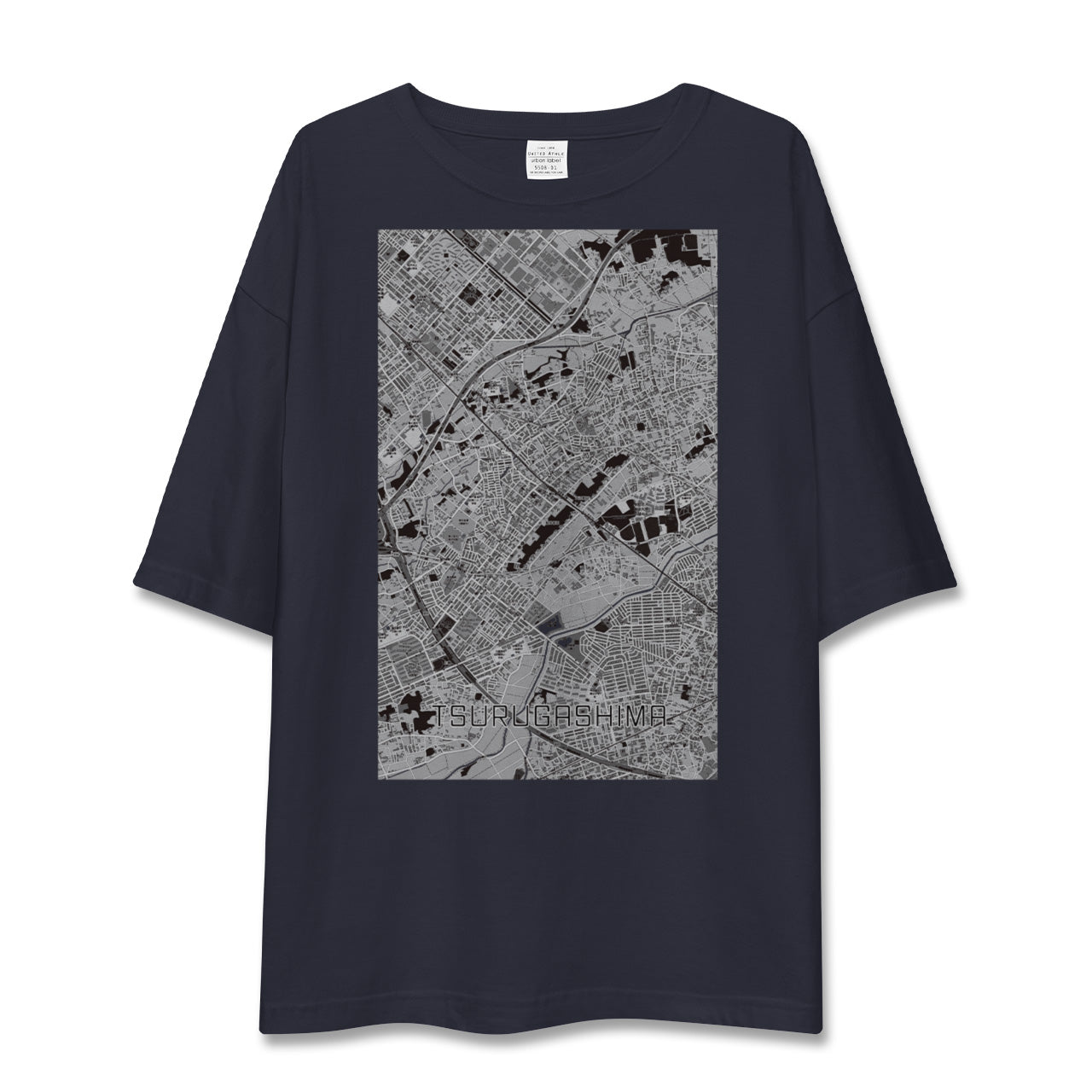 【鶴ヶ島(埼玉県)】地図柄ビッグシルエットTシャツ