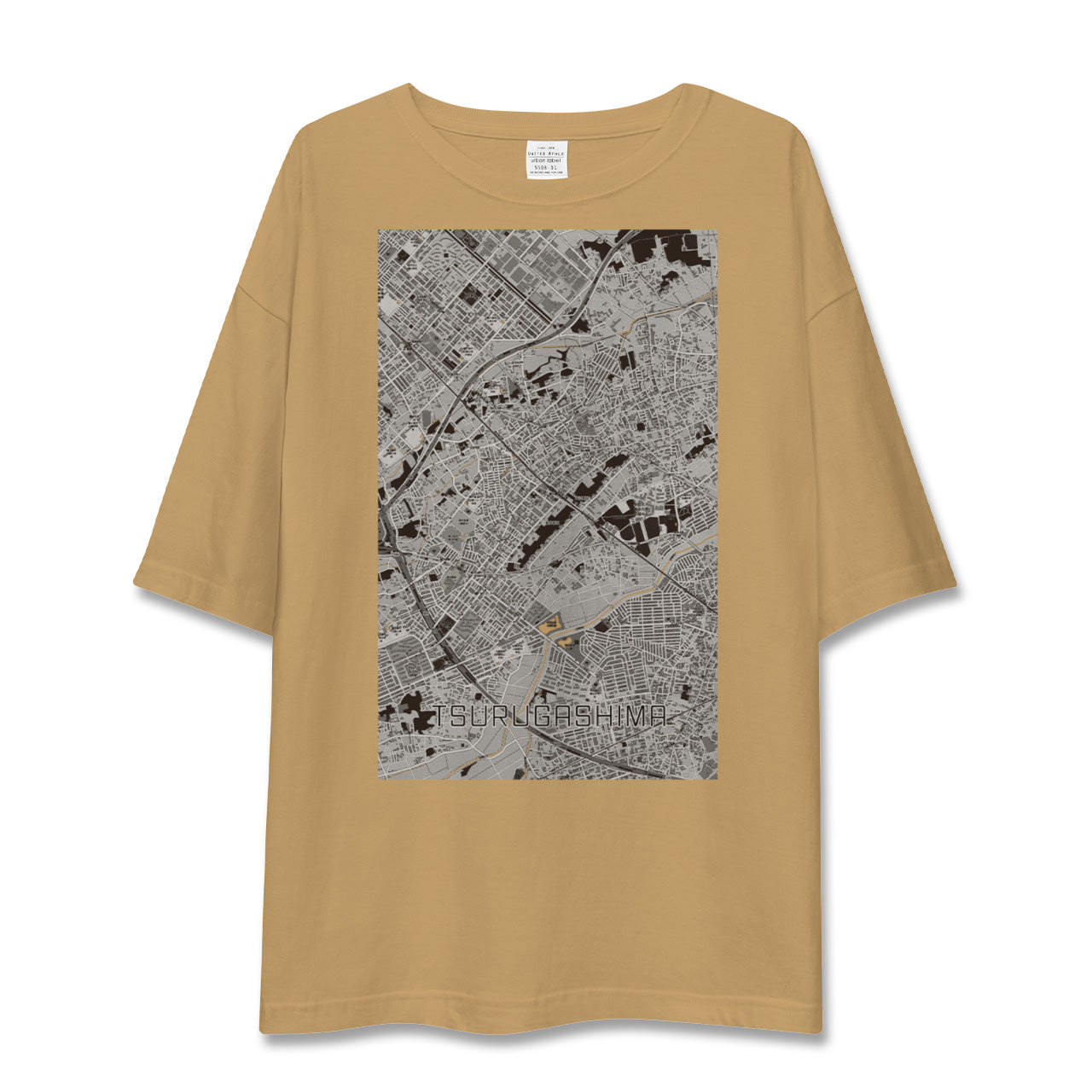 【鶴ヶ島(埼玉県)】地図柄ビッグシルエットTシャツ