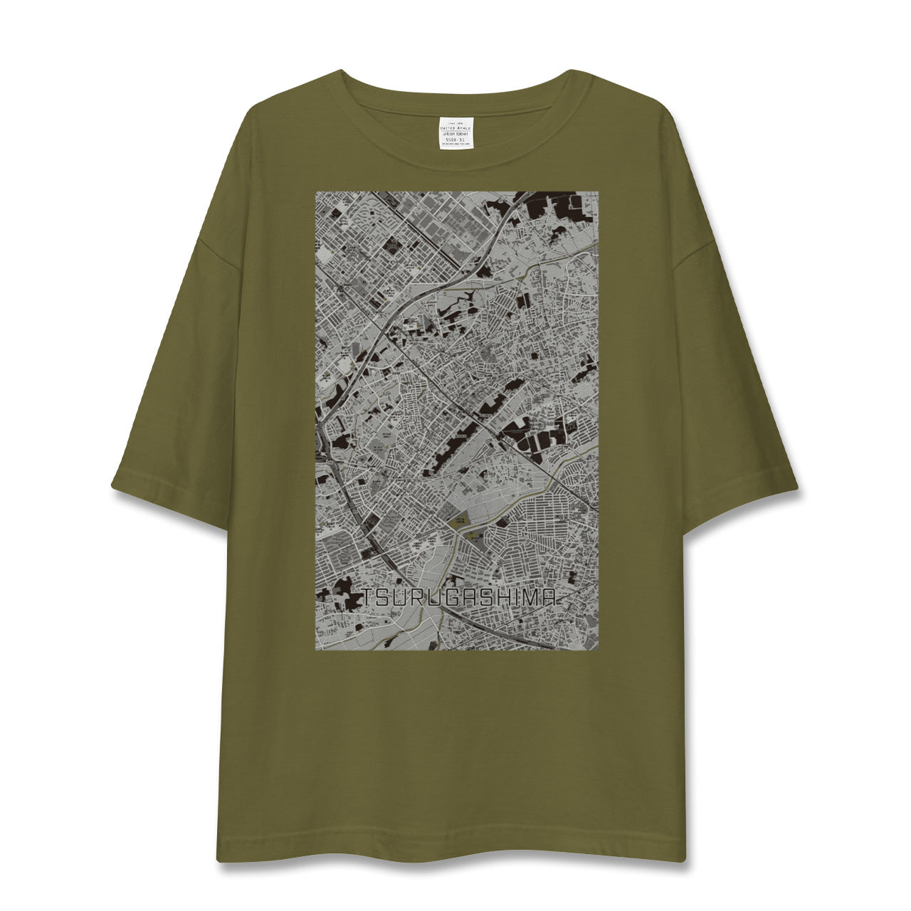 【鶴ヶ島(埼玉県)】地図柄ビッグシルエットTシャツ