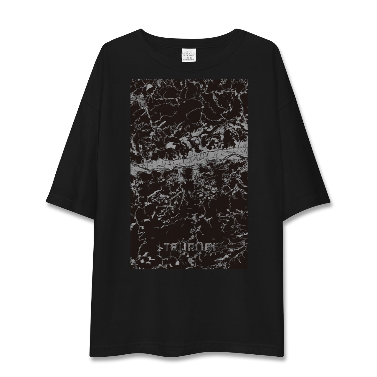 【つるぎ(徳島県)】地図柄ビッグシルエットTシャツ
