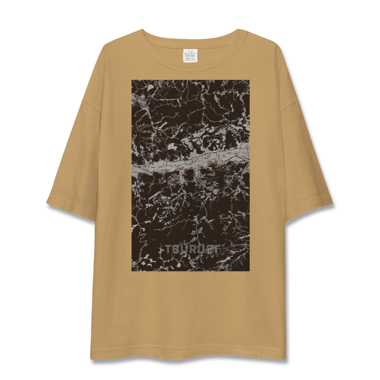 【つるぎ(徳島県)】地図柄ビッグシルエットTシャツ