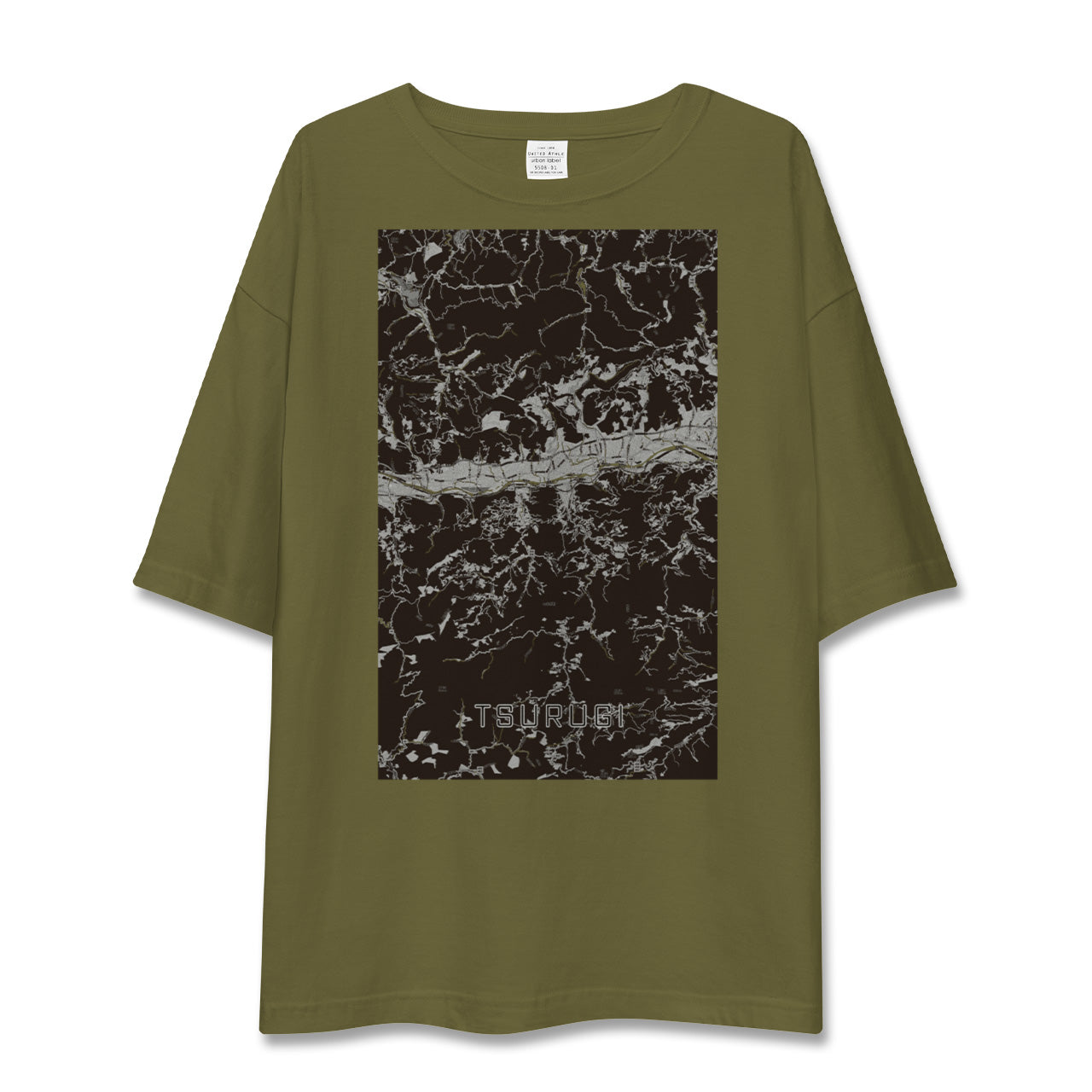 【つるぎ(徳島県)】地図柄ビッグシルエットTシャツ