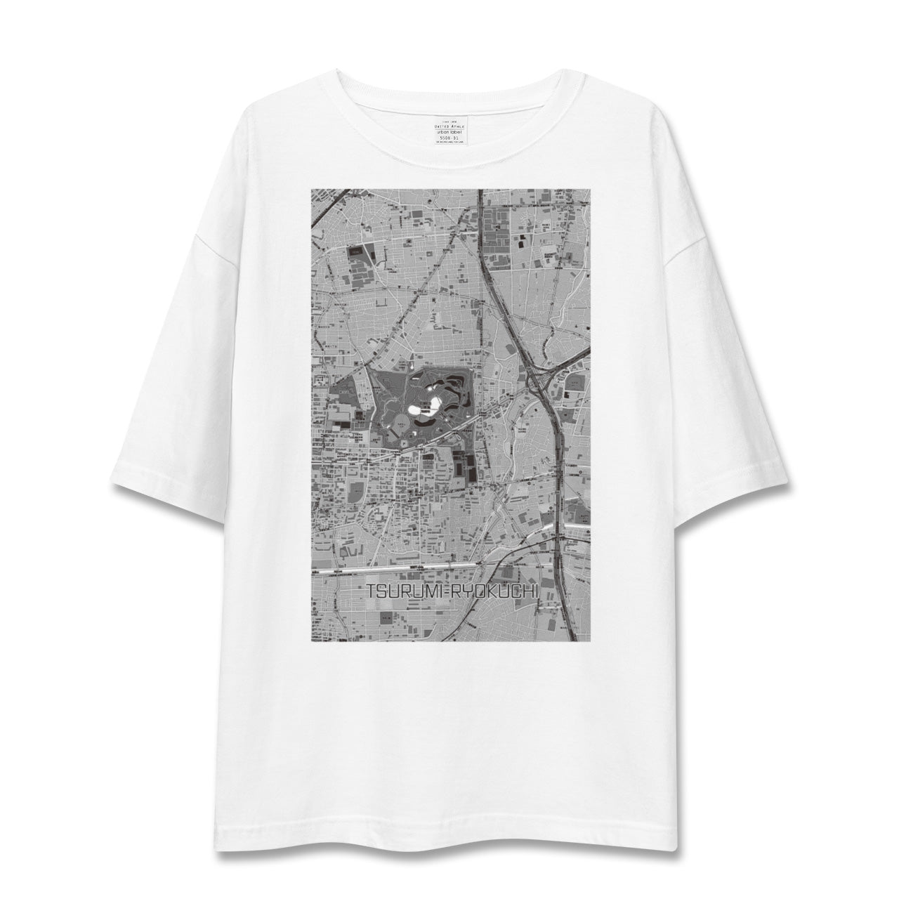 【鶴見緑地(大阪府)】地図柄ビッグシルエットTシャツ