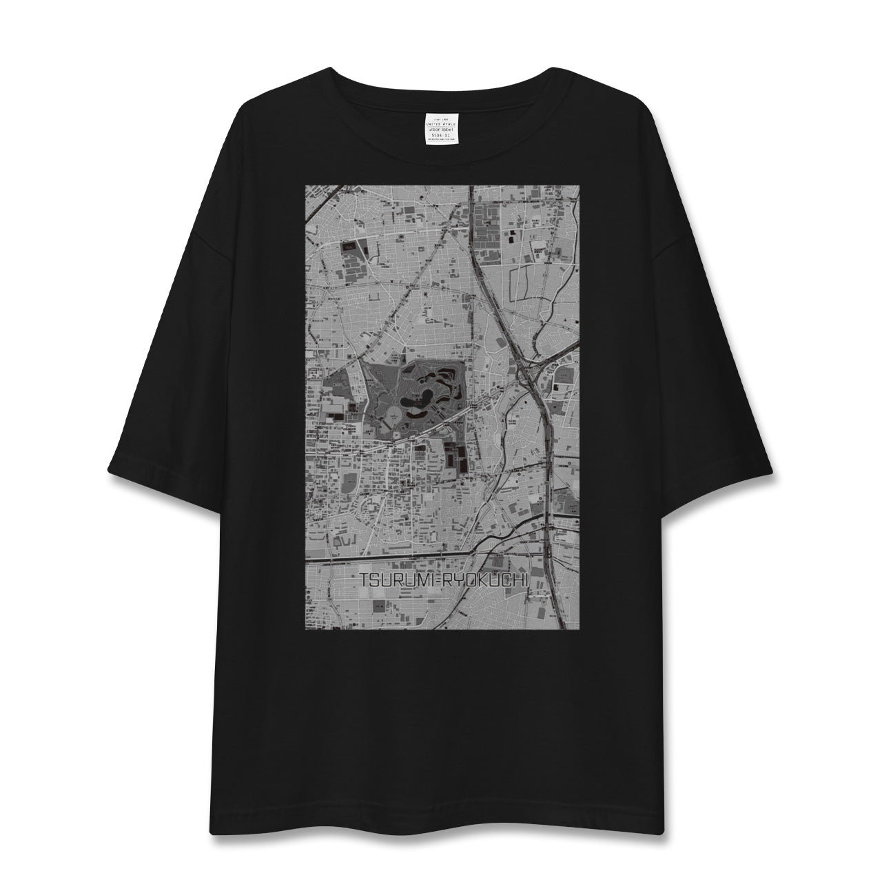 【鶴見緑地(大阪府)】地図柄ビッグシルエットTシャツ