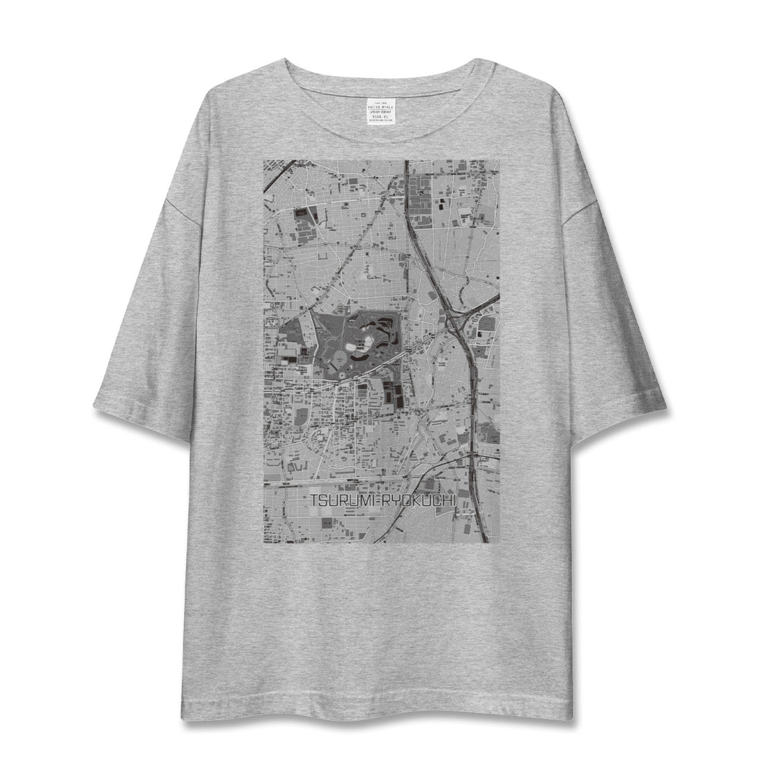 【鶴見緑地(大阪府)】地図柄ビッグシルエットTシャツ