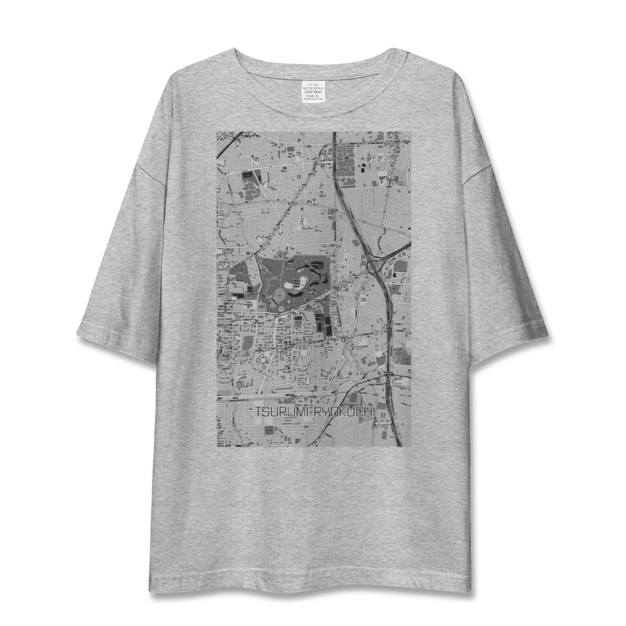【鶴見緑地(大阪府)】地図柄ビッグシルエットTシャツ