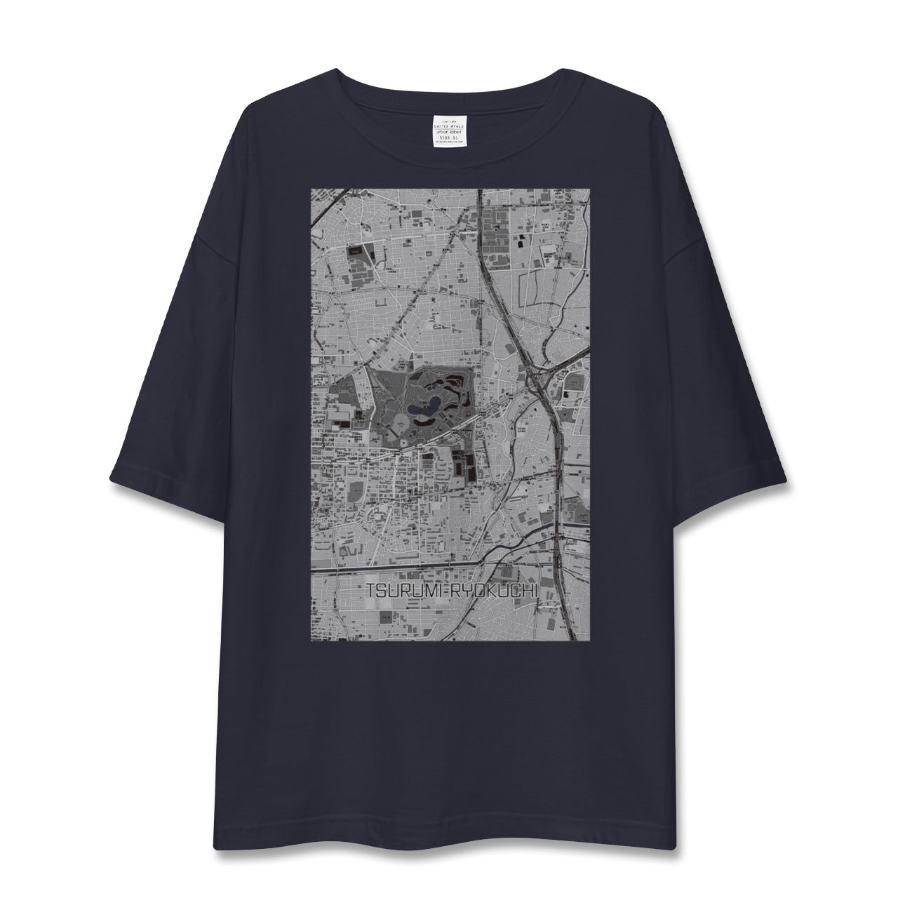【鶴見緑地(大阪府)】地図柄ビッグシルエットTシャツ