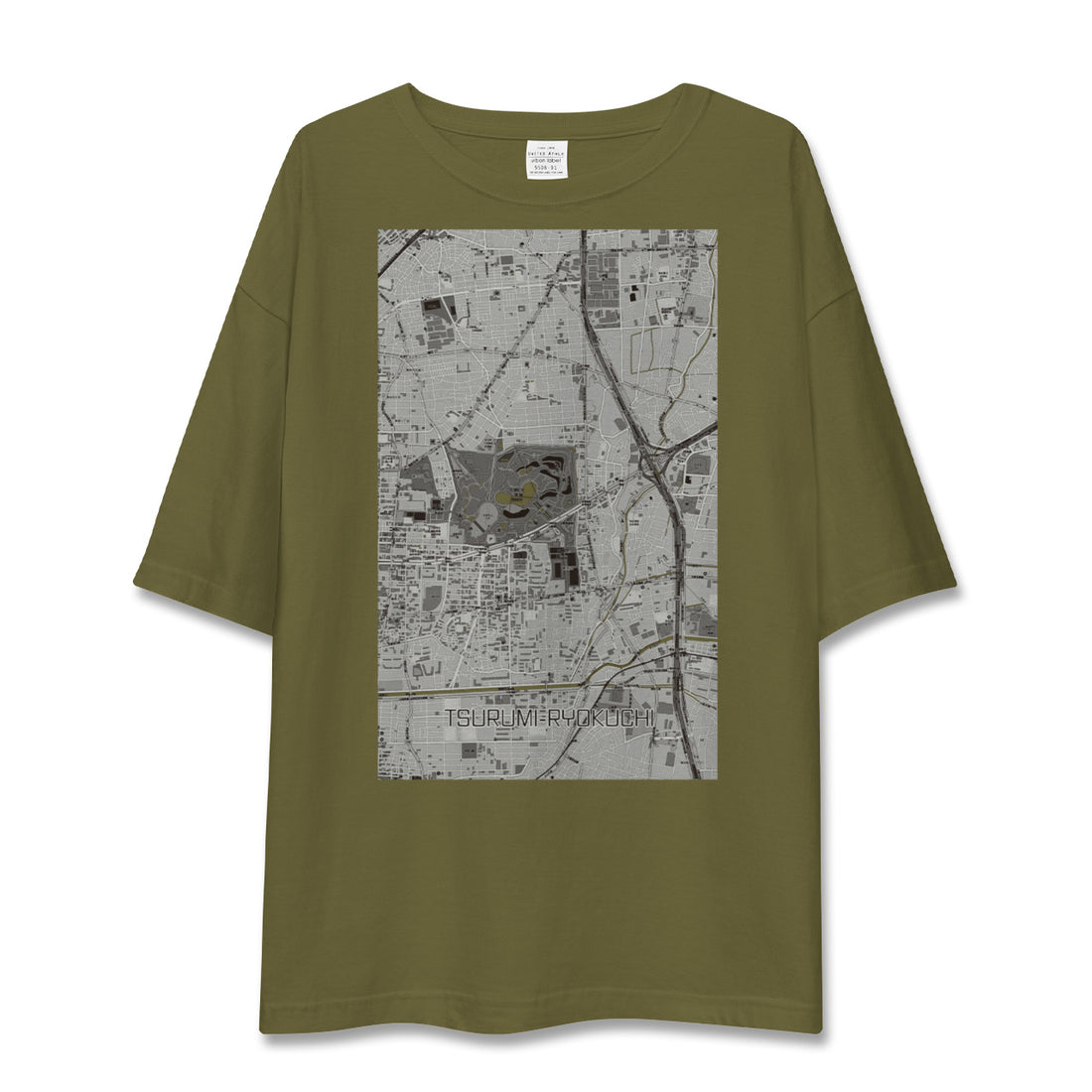【鶴見緑地(大阪府)】地図柄ビッグシルエットTシャツ