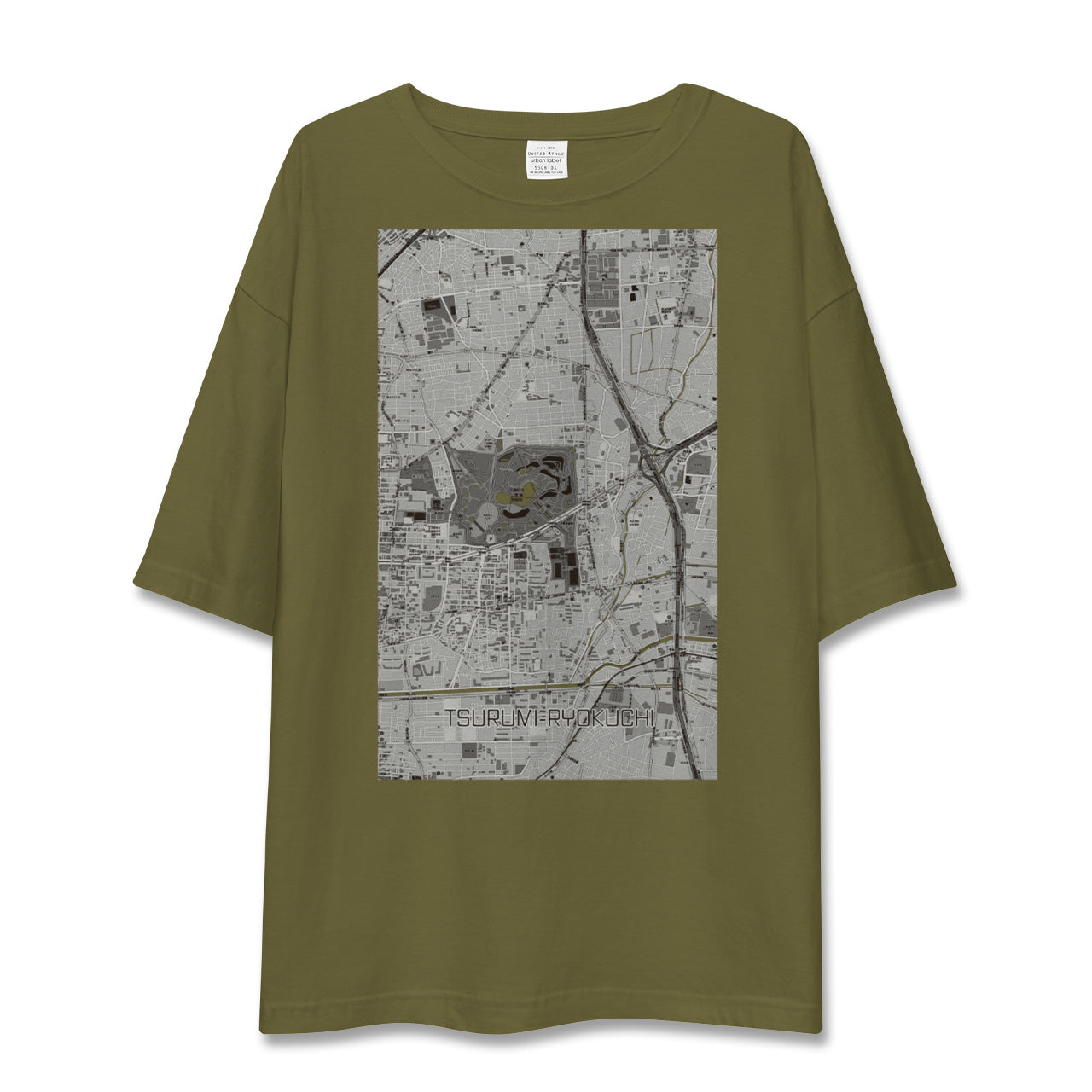 【鶴見緑地(大阪府)】地図柄ビッグシルエットTシャツ