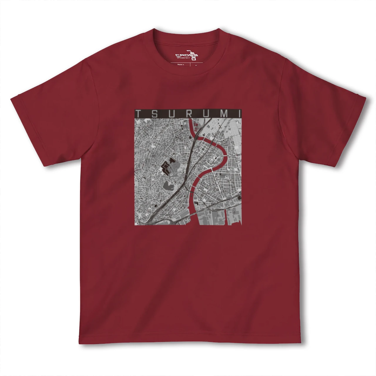 【鶴見(神奈川県)】地図柄ヘビーウェイトTシャツ
