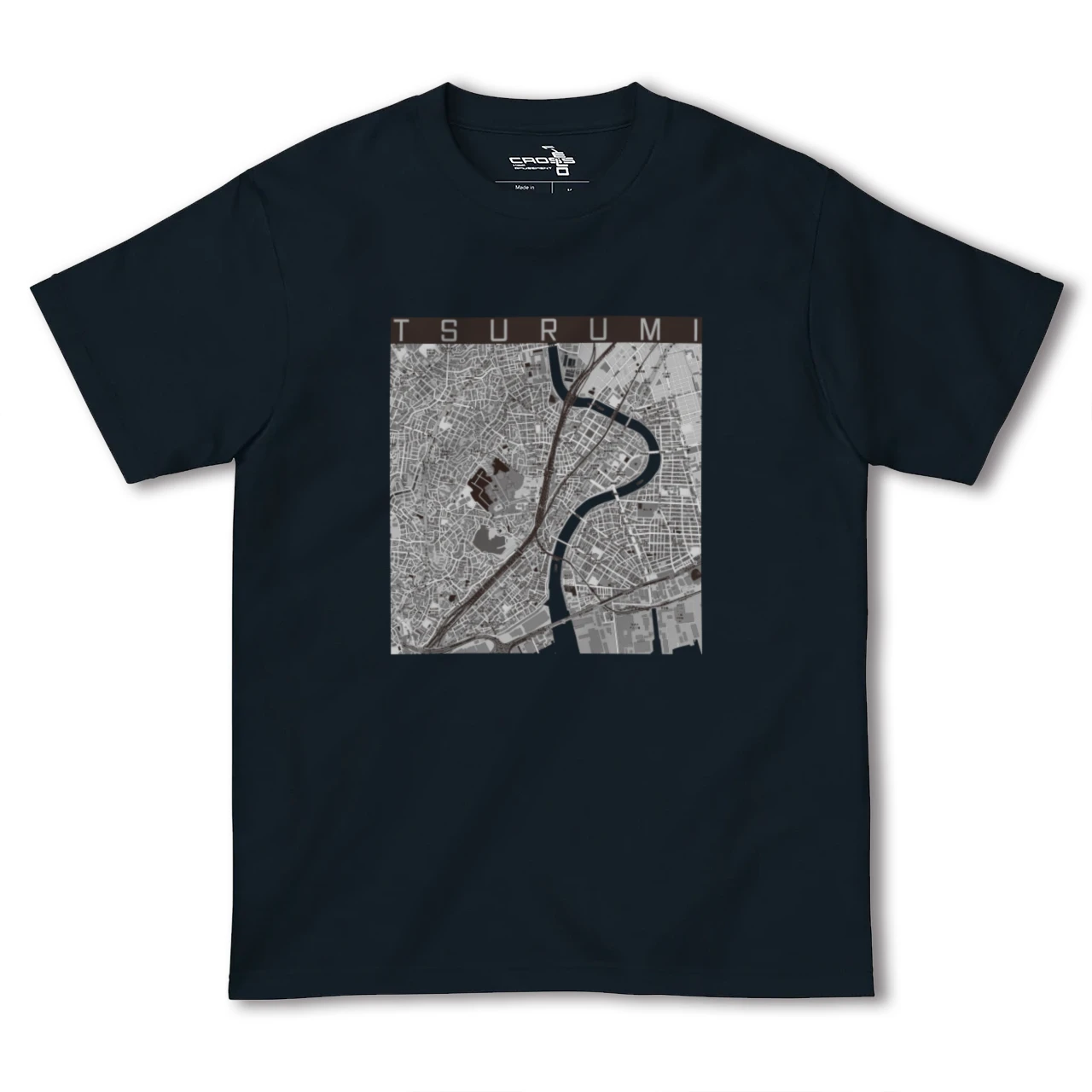 【鶴見(神奈川県)】地図柄ヘビーウェイトTシャツ