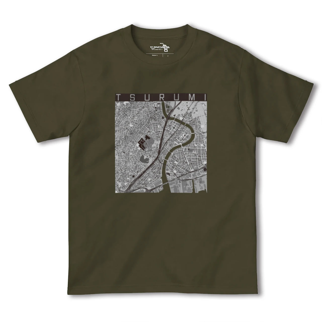 【鶴見(神奈川県)】地図柄ヘビーウェイトTシャツ