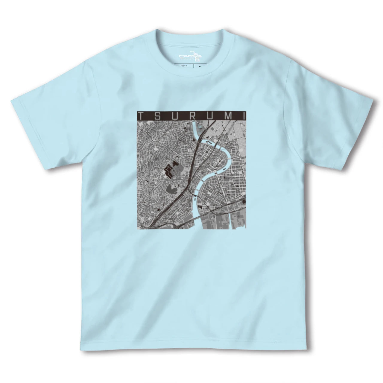 【鶴見(神奈川県)】地図柄ヘビーウェイトTシャツ