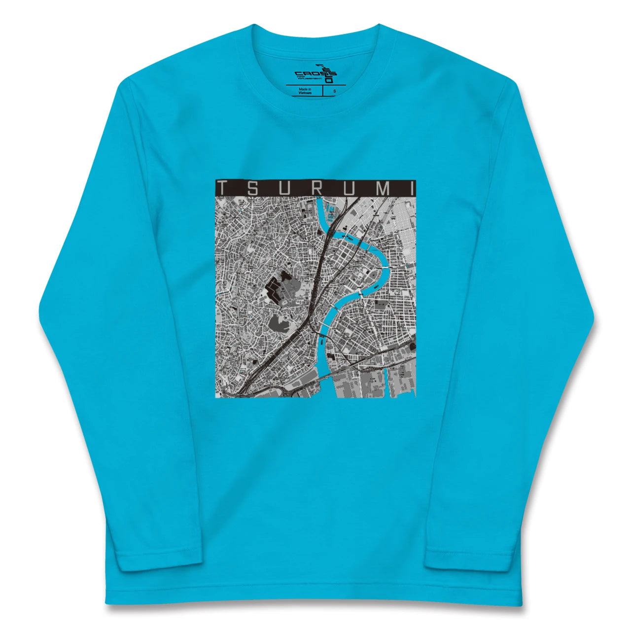 【鶴見(神奈川県)】地図柄ロングスリーブTシャツ
