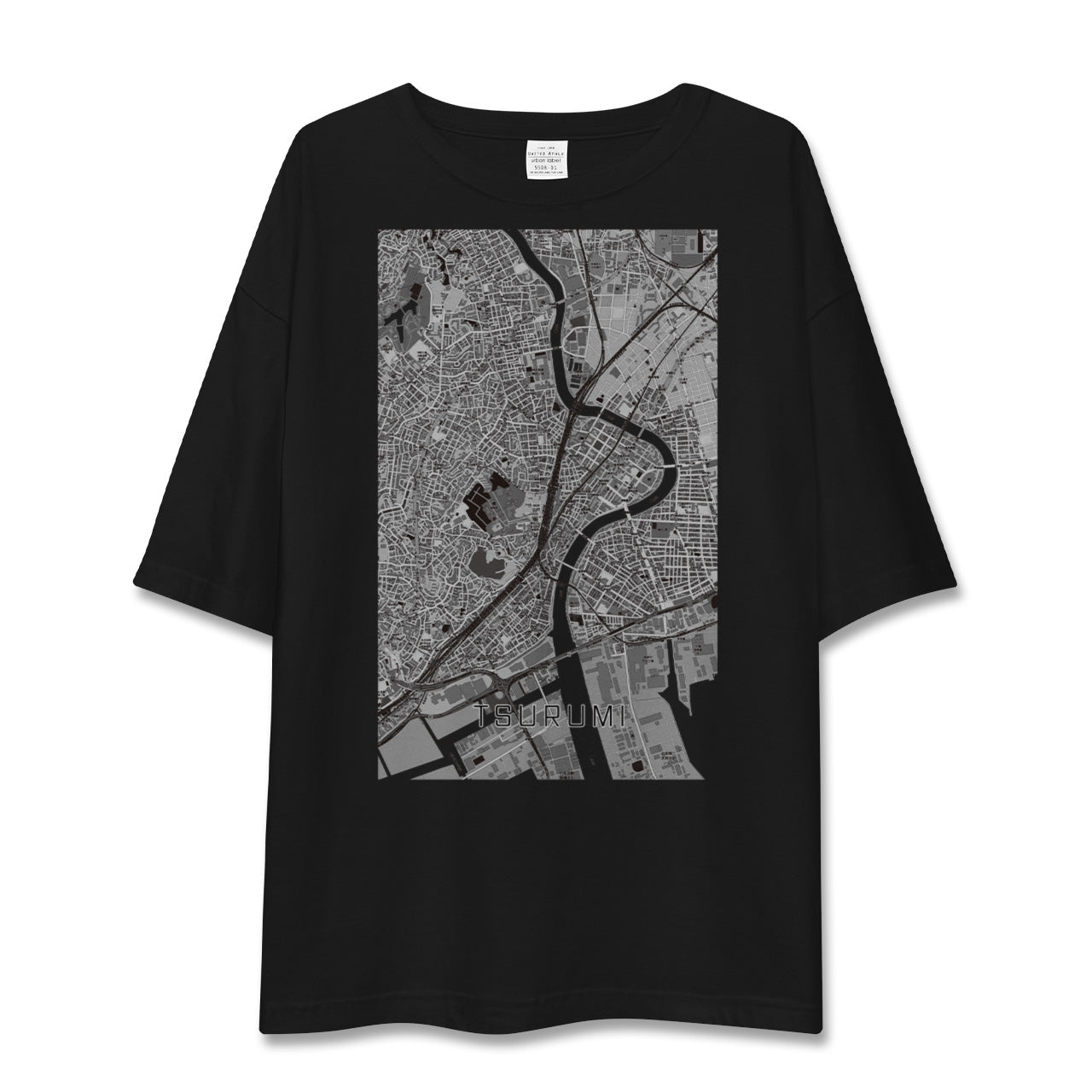 【鶴見(神奈川県)】地図柄ビッグシルエットTシャツ