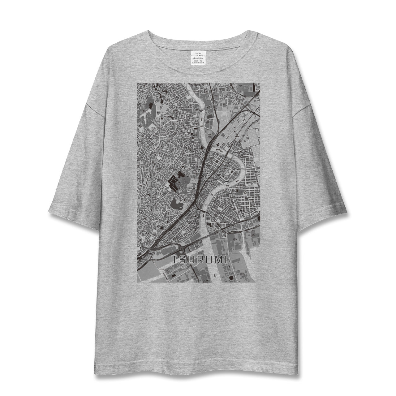 【鶴見(神奈川県)】地図柄ビッグシルエットTシャツ