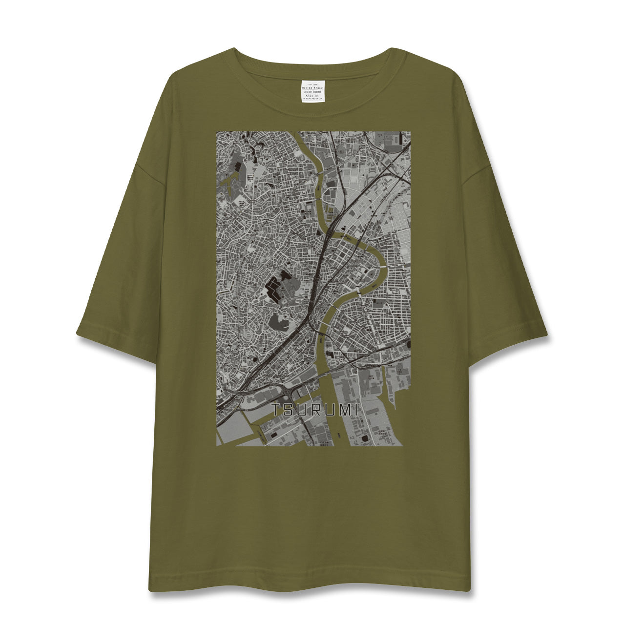 【鶴見(神奈川県)】地図柄ビッグシルエットTシャツ