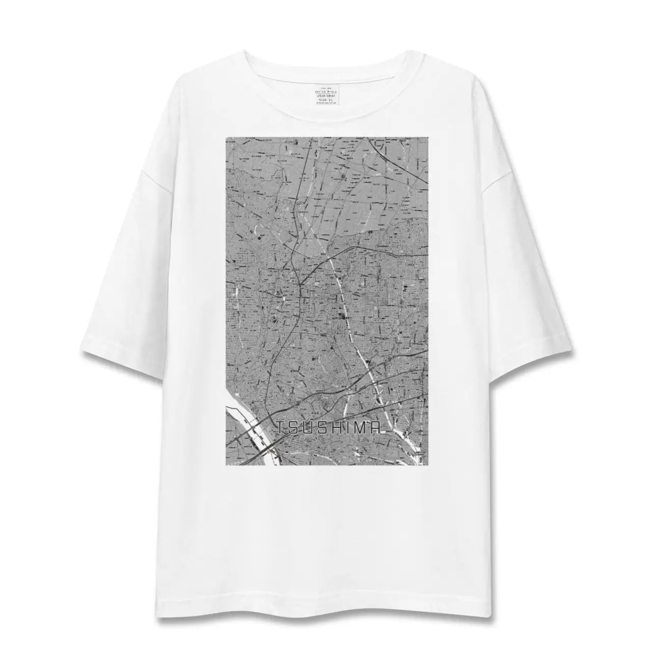 【津島(愛知県)】地図柄ビッグシルエットTシャツ