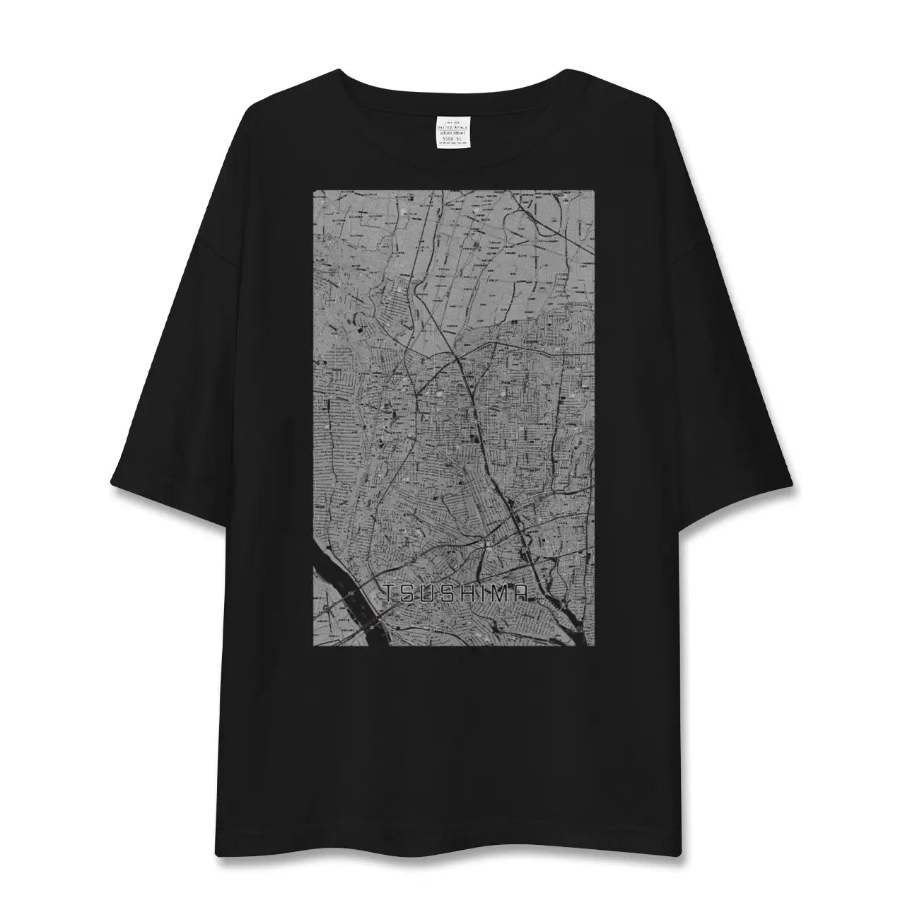 【津島(愛知県)】地図柄ビッグシルエットTシャツ