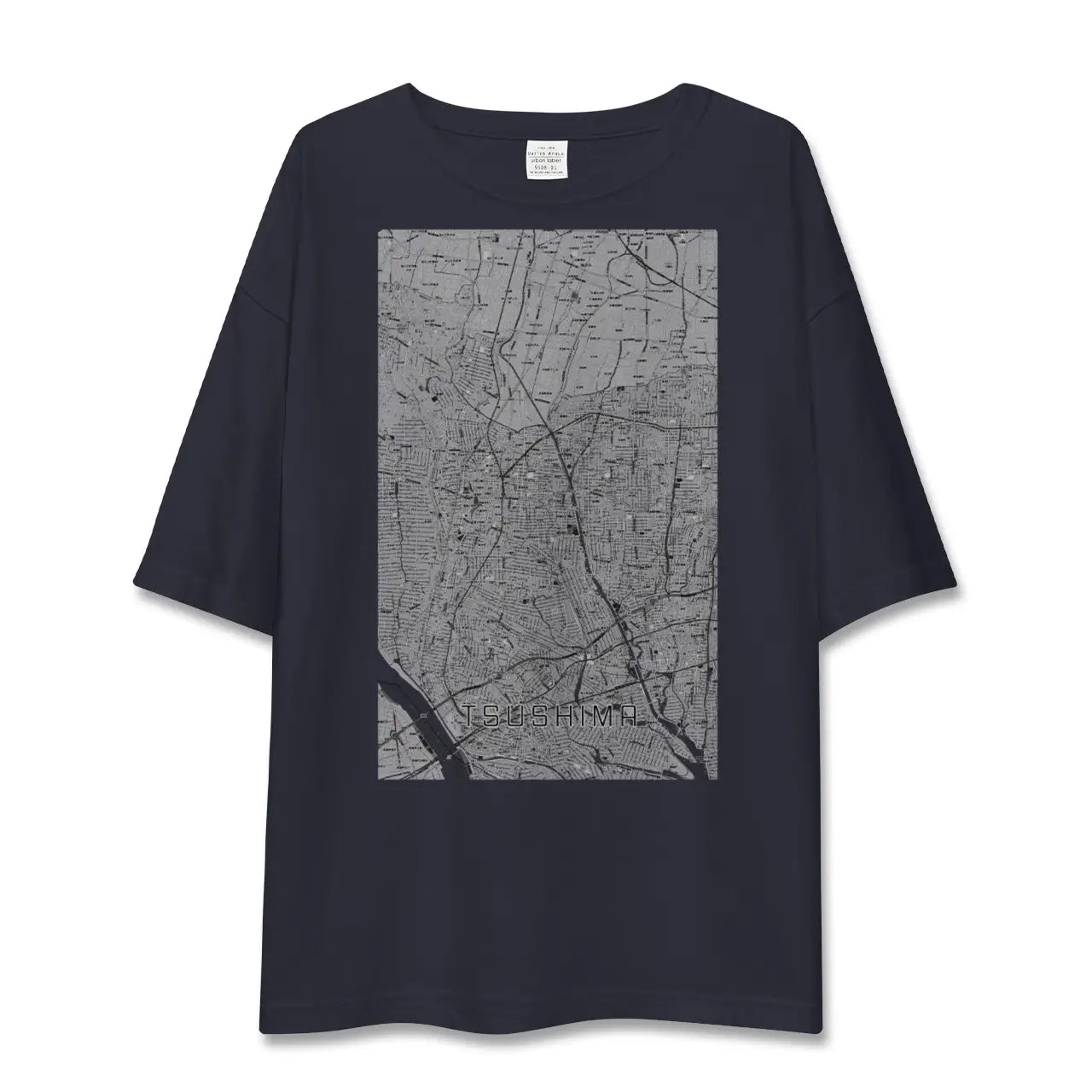【津島(愛知県)】地図柄ビッグシルエットTシャツ