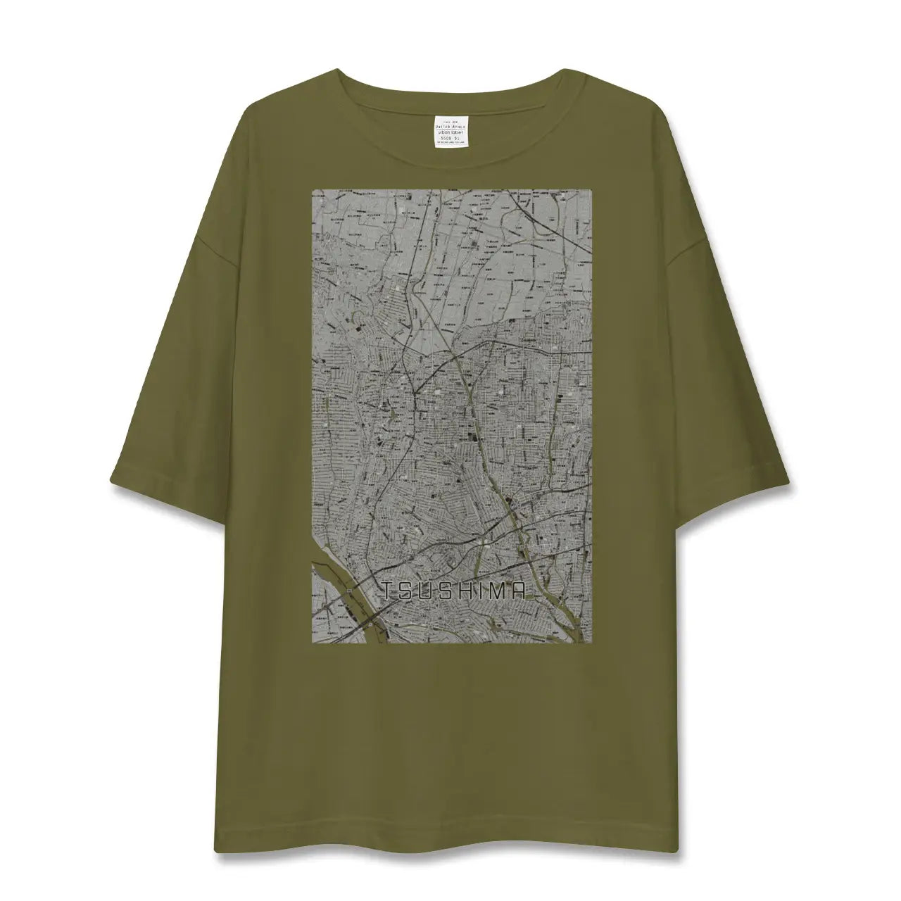 【津島(愛知県)】地図柄ビッグシルエットTシャツ