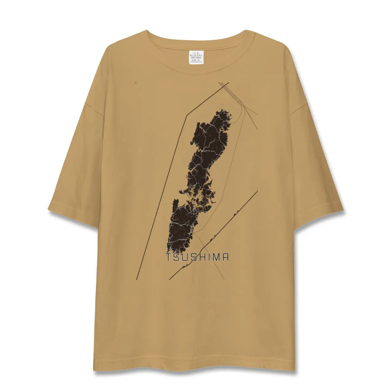 【対馬(長崎県)】地図柄ビッグシルエットTシャツ