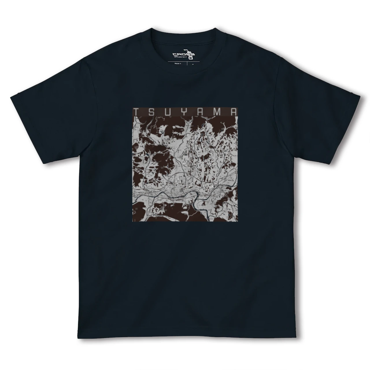 【津山(岡山県)】地図柄ヘビーウェイトTシャツ