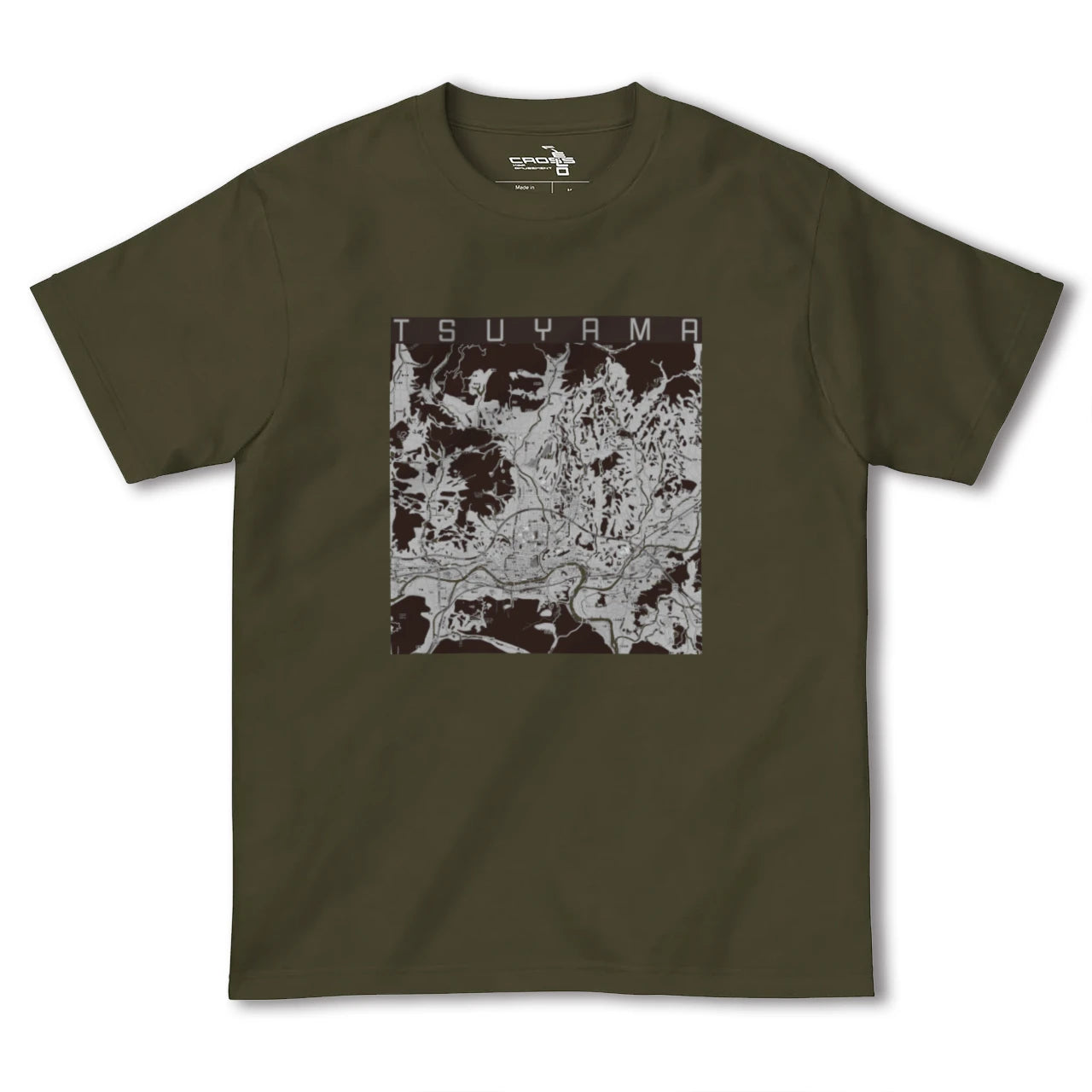 【津山(岡山県)】地図柄ヘビーウェイトTシャツ