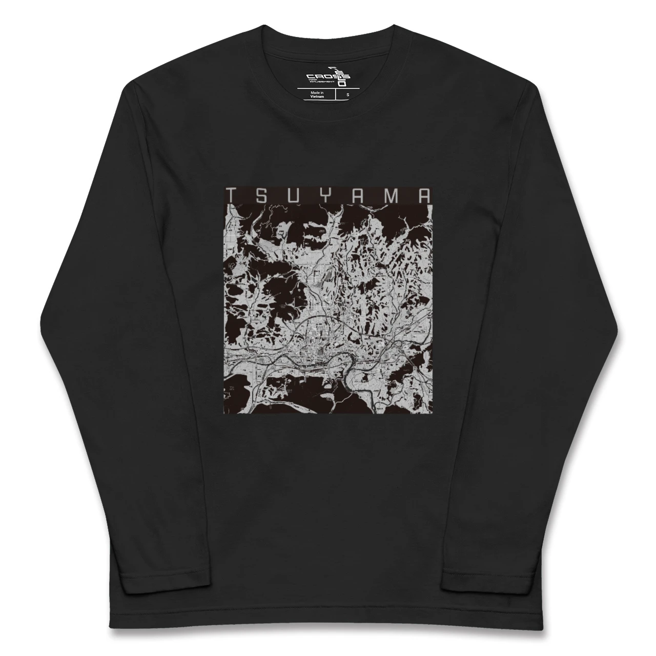 【津山(岡山県)】地図柄ロングスリーブTシャツ