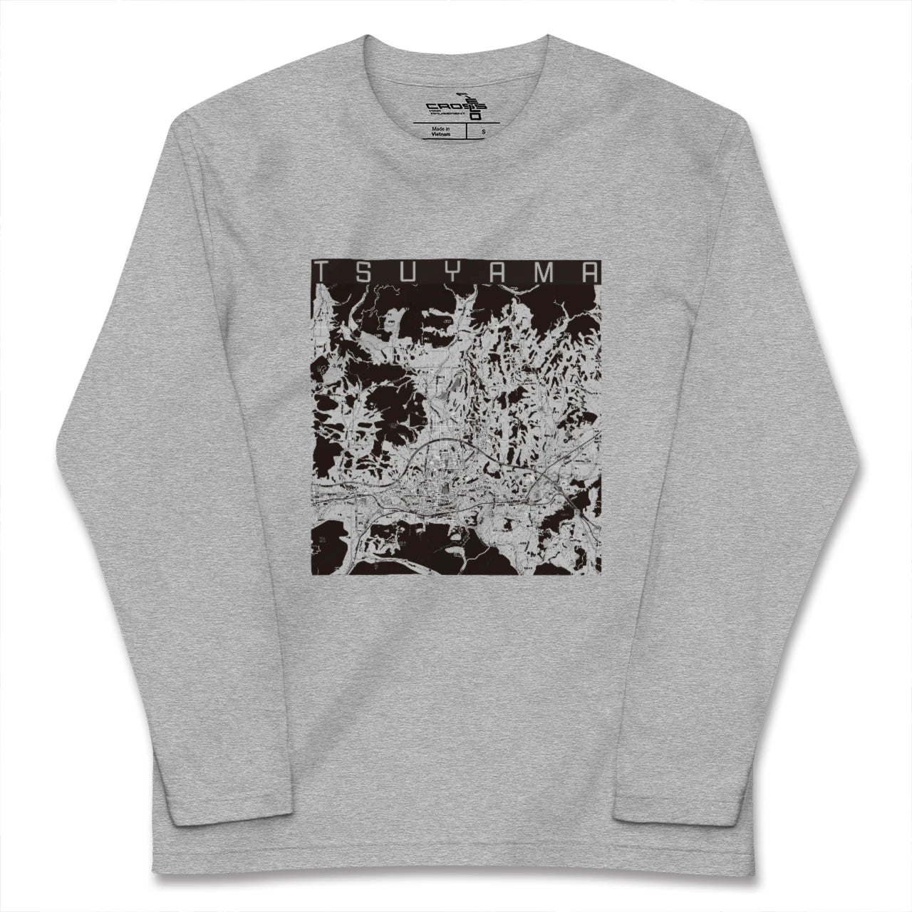 【津山(岡山県)】地図柄ロングスリーブTシャツ