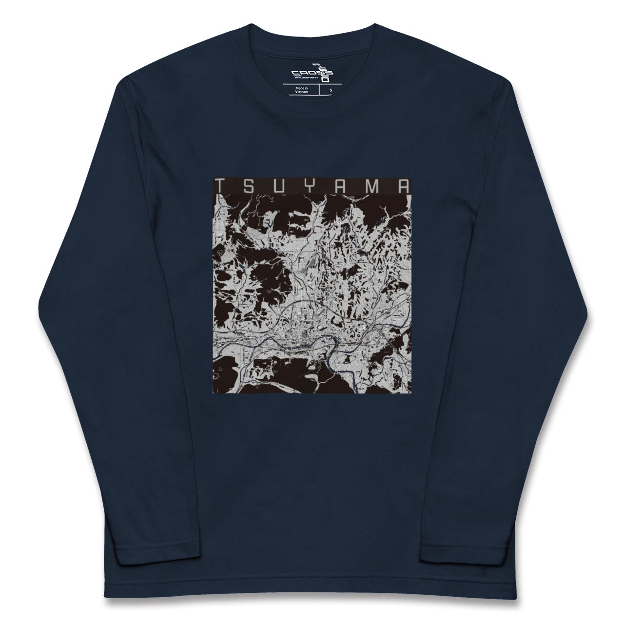 【津山(岡山県)】地図柄ロングスリーブTシャツ