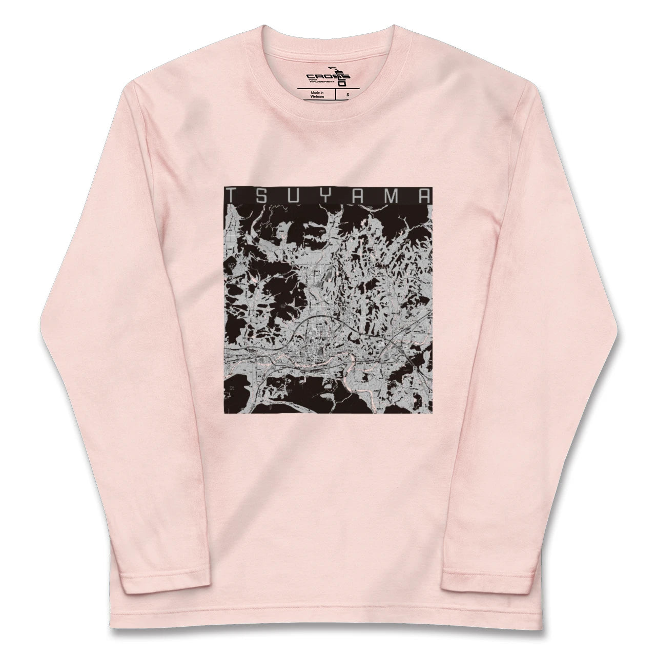 【津山(岡山県)】地図柄ロングスリーブTシャツ