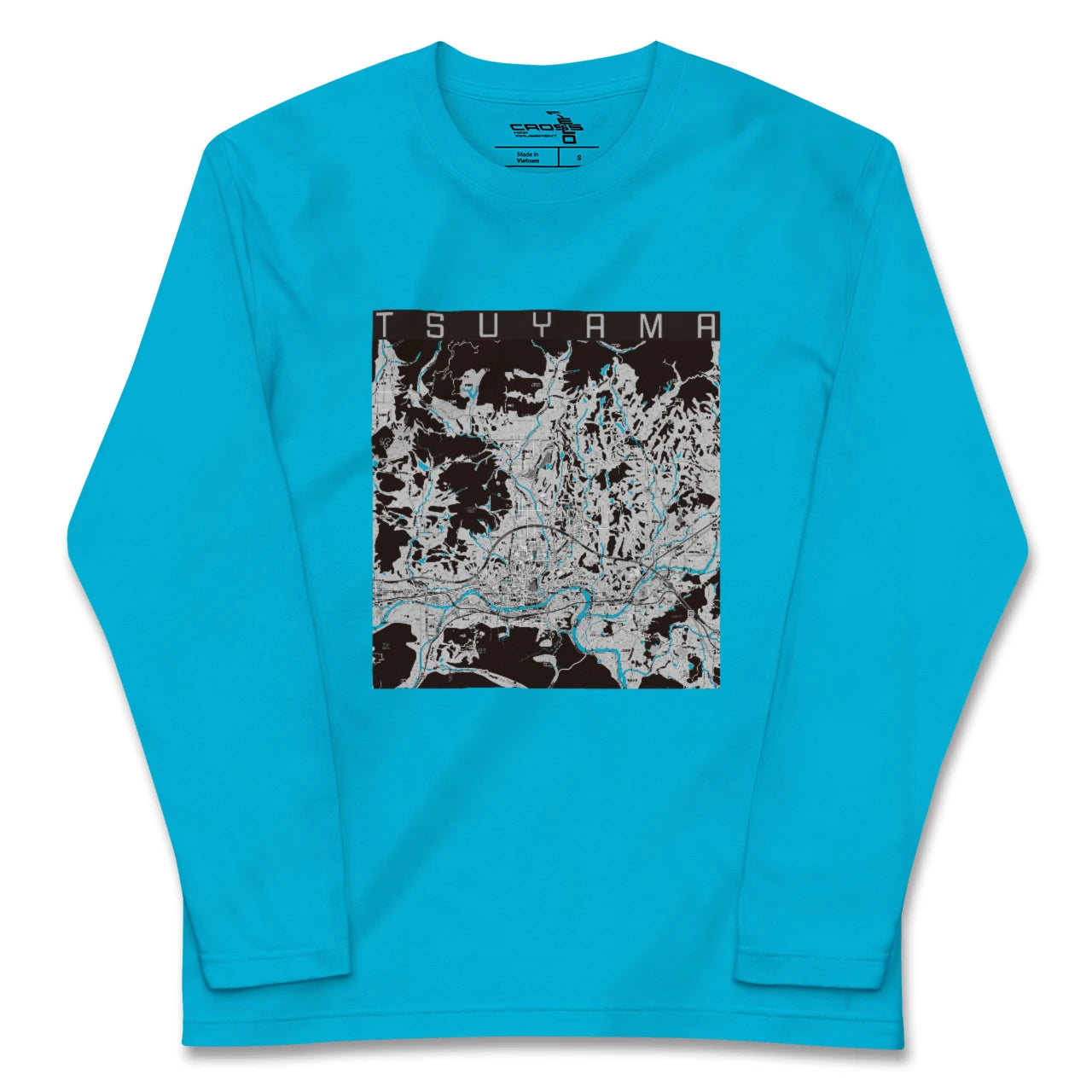 【津山(岡山県)】地図柄ロングスリーブTシャツ