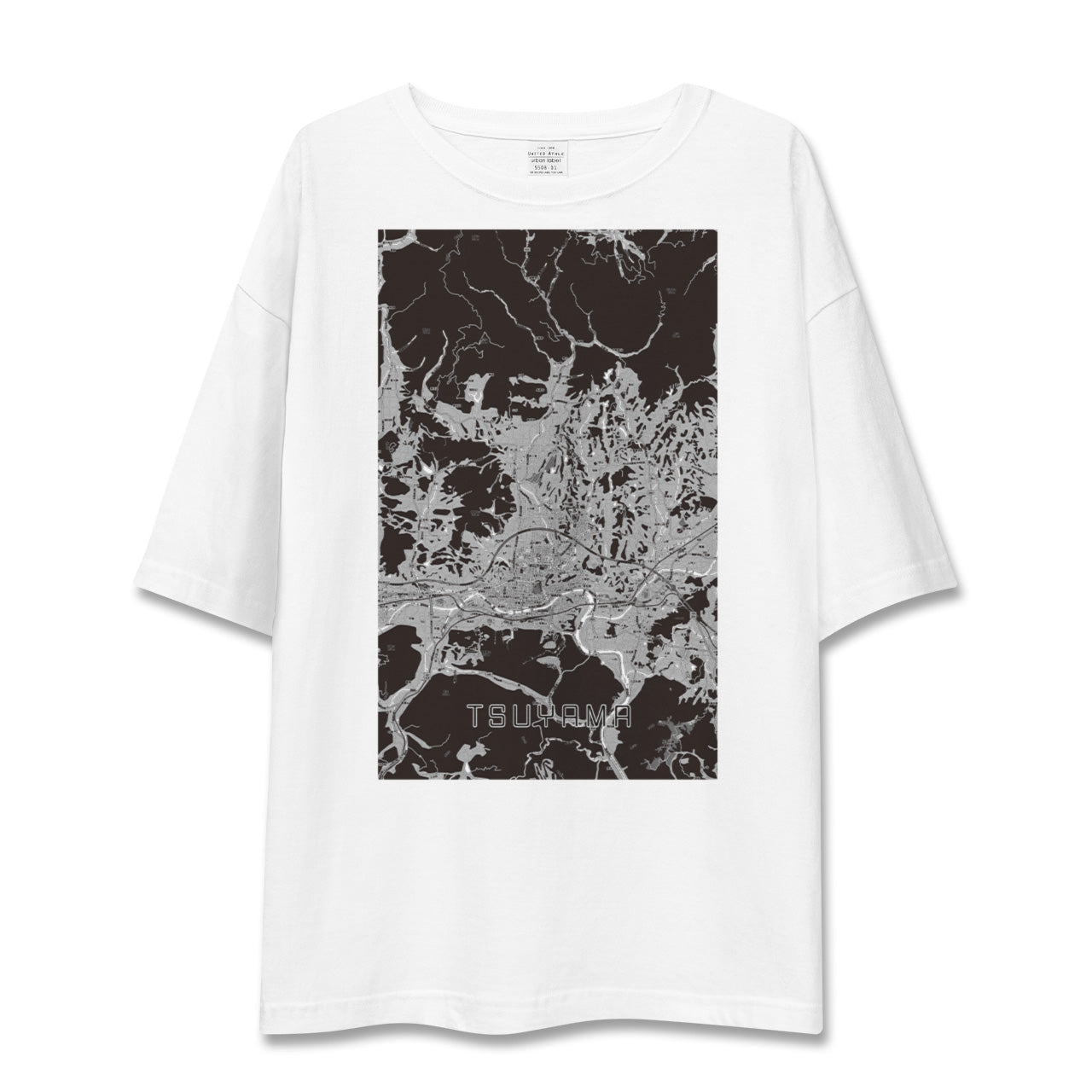 【津山(岡山県)】地図柄ビッグシルエットTシャツ