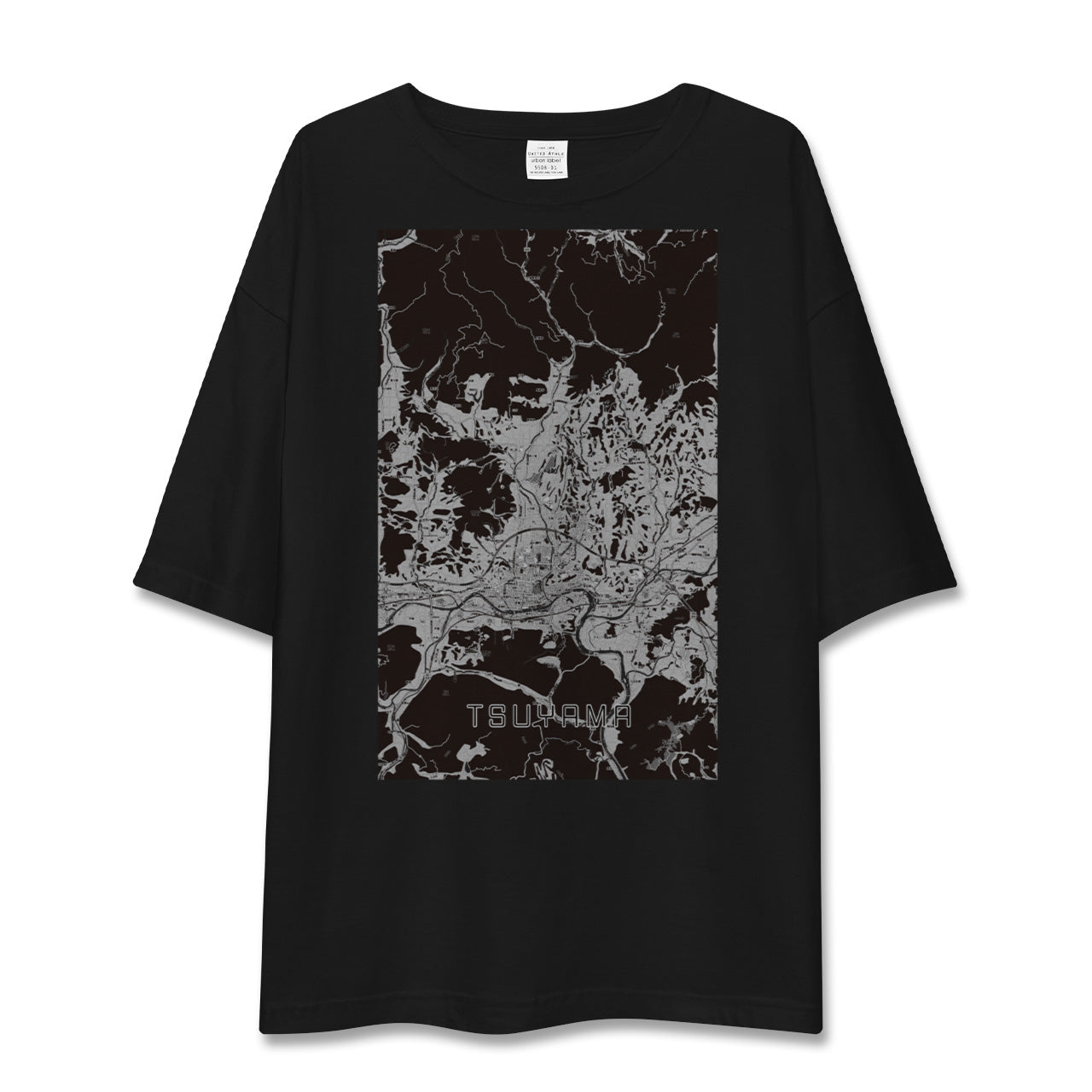 【津山(岡山県)】地図柄ビッグシルエットTシャツ