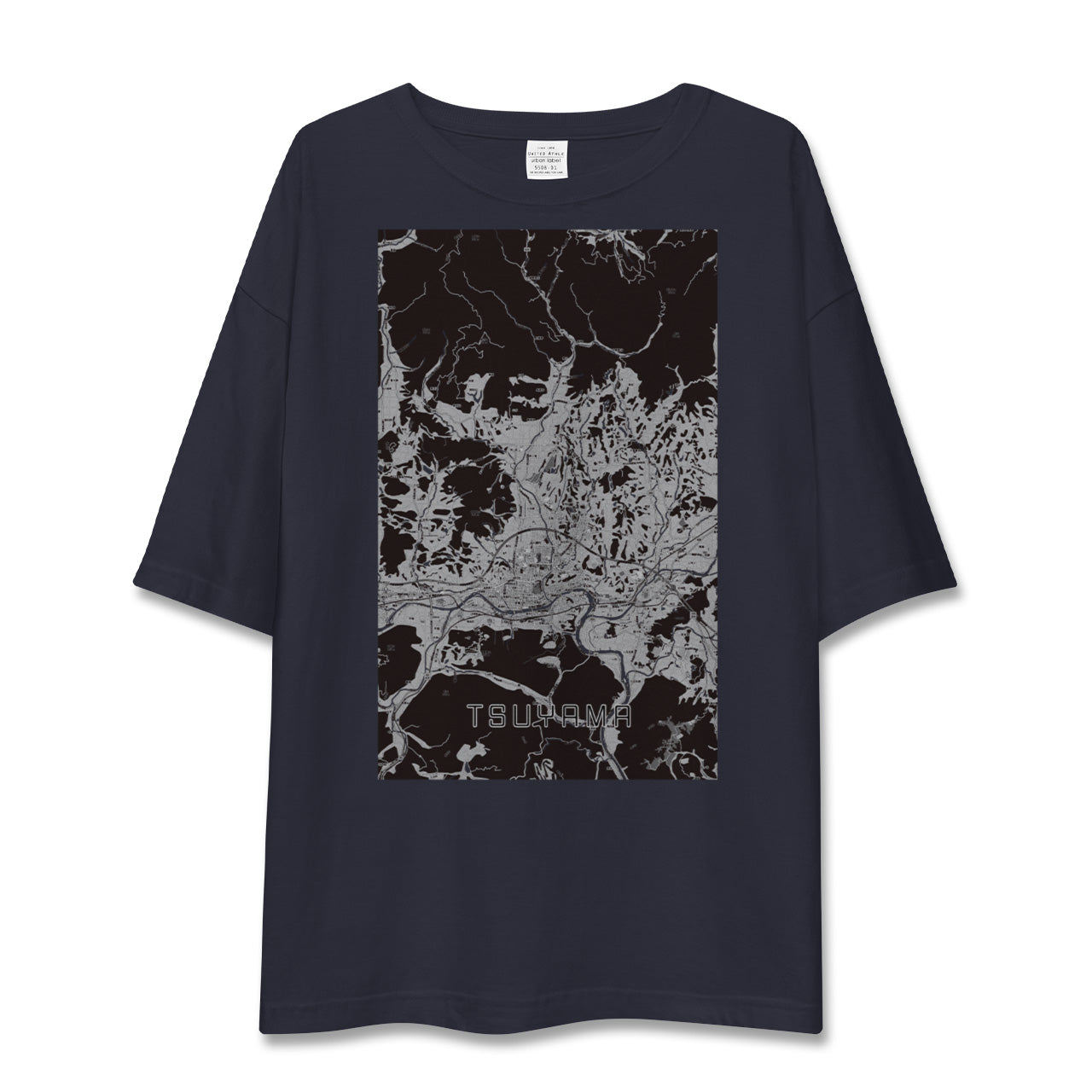 【津山(岡山県)】地図柄ビッグシルエットTシャツ