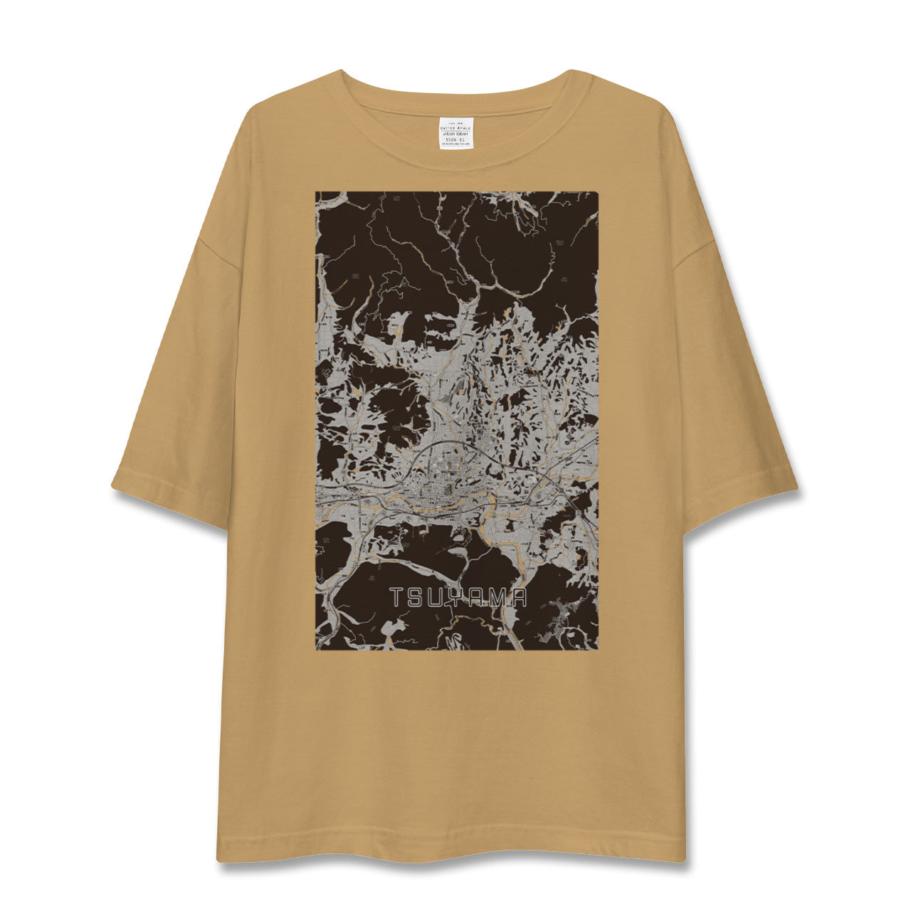 【津山(岡山県)】地図柄ビッグシルエットTシャツ