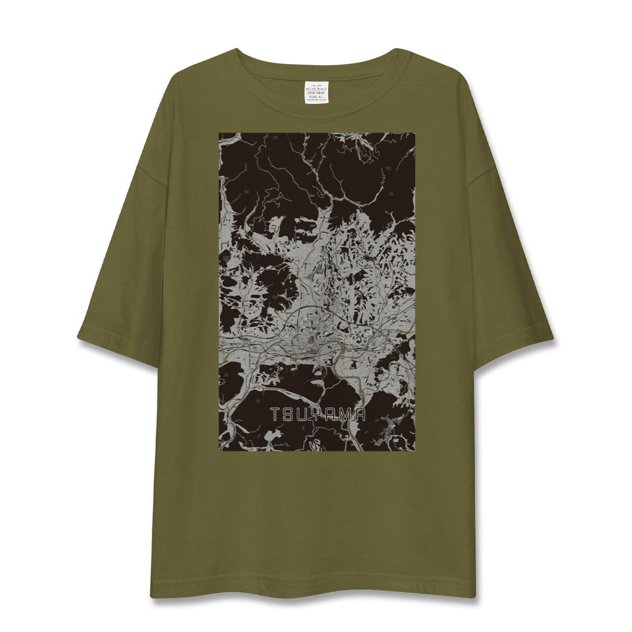 【津山(岡山県)】地図柄ビッグシルエットTシャツ