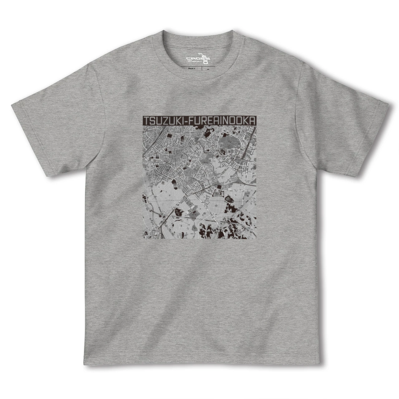 【都筑ふれあいの丘(神奈川県)】地図柄ヘビーウェイトTシャツ