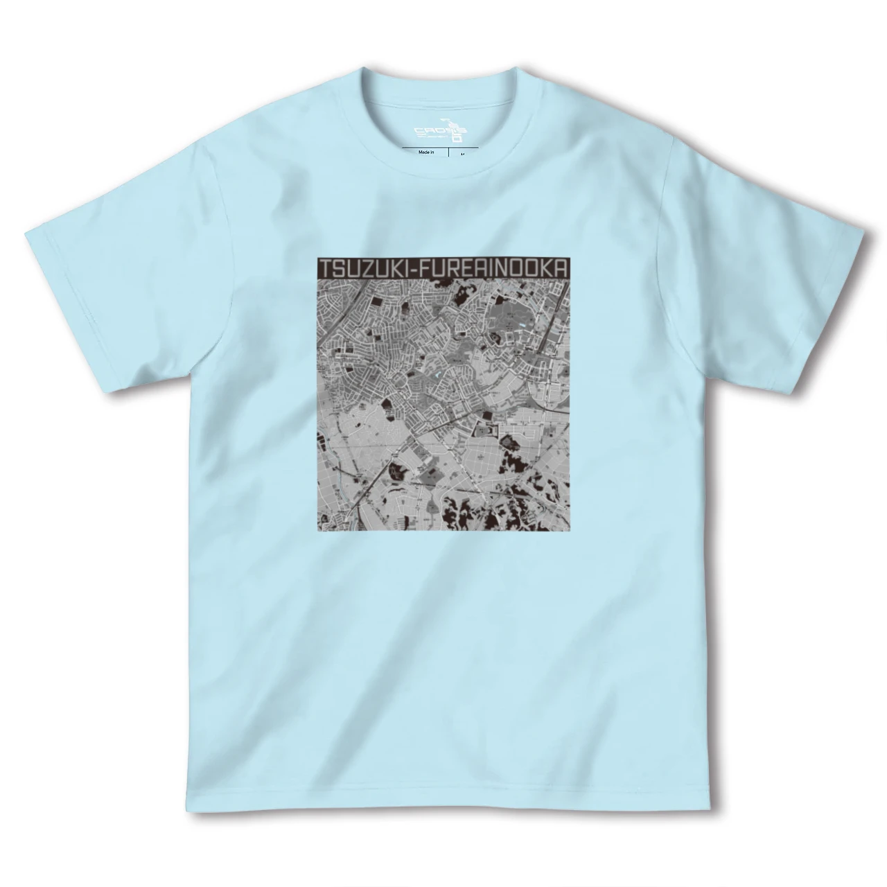 【都筑ふれあいの丘(神奈川県)】地図柄ヘビーウェイトTシャツ